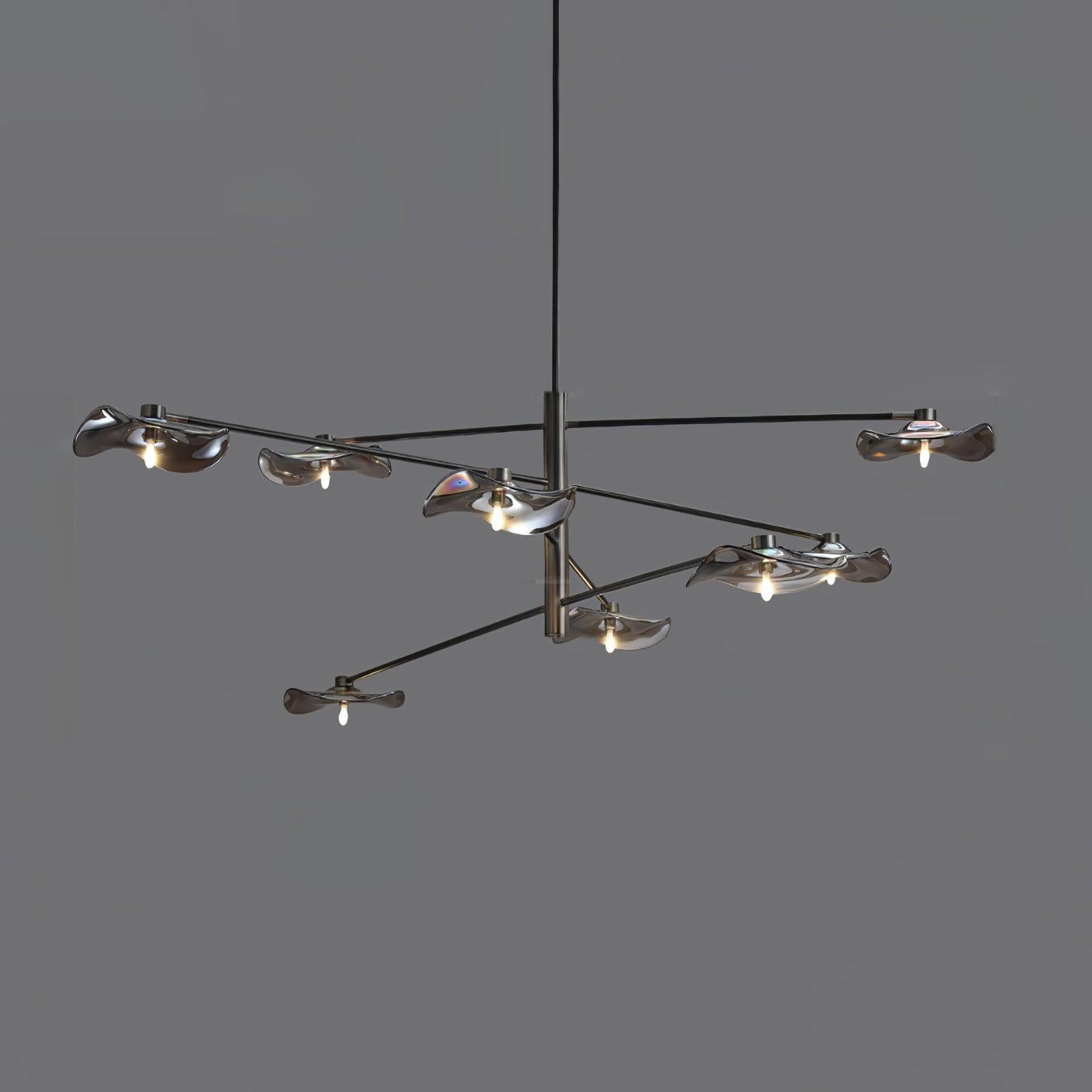 Lotus Leaves Glass Chandelier 39.4''/47.2'' - Lotus Leaf-1-Luxehomezone