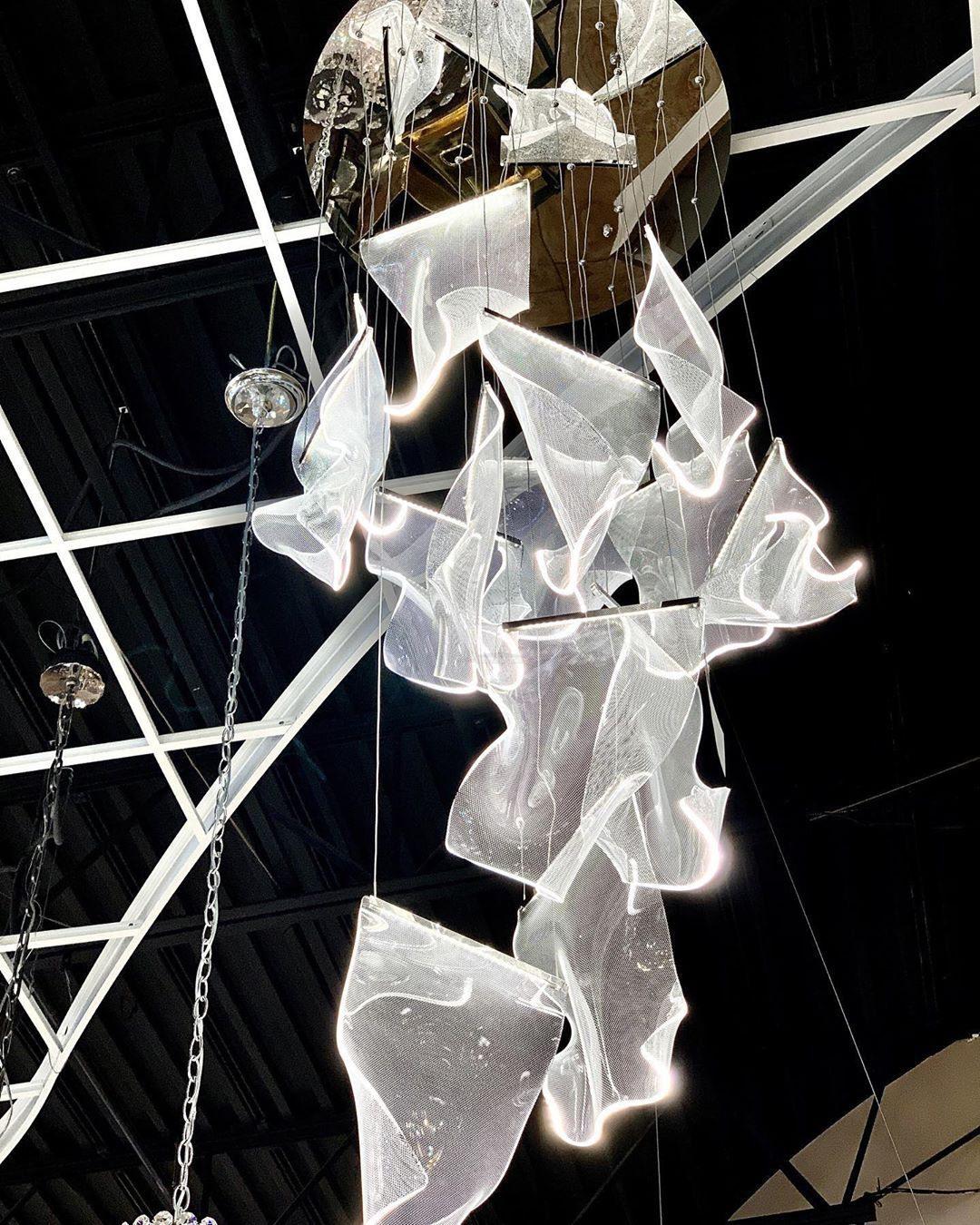Acrylic Staircase Chandelier - Helia-1-Luxehomezone