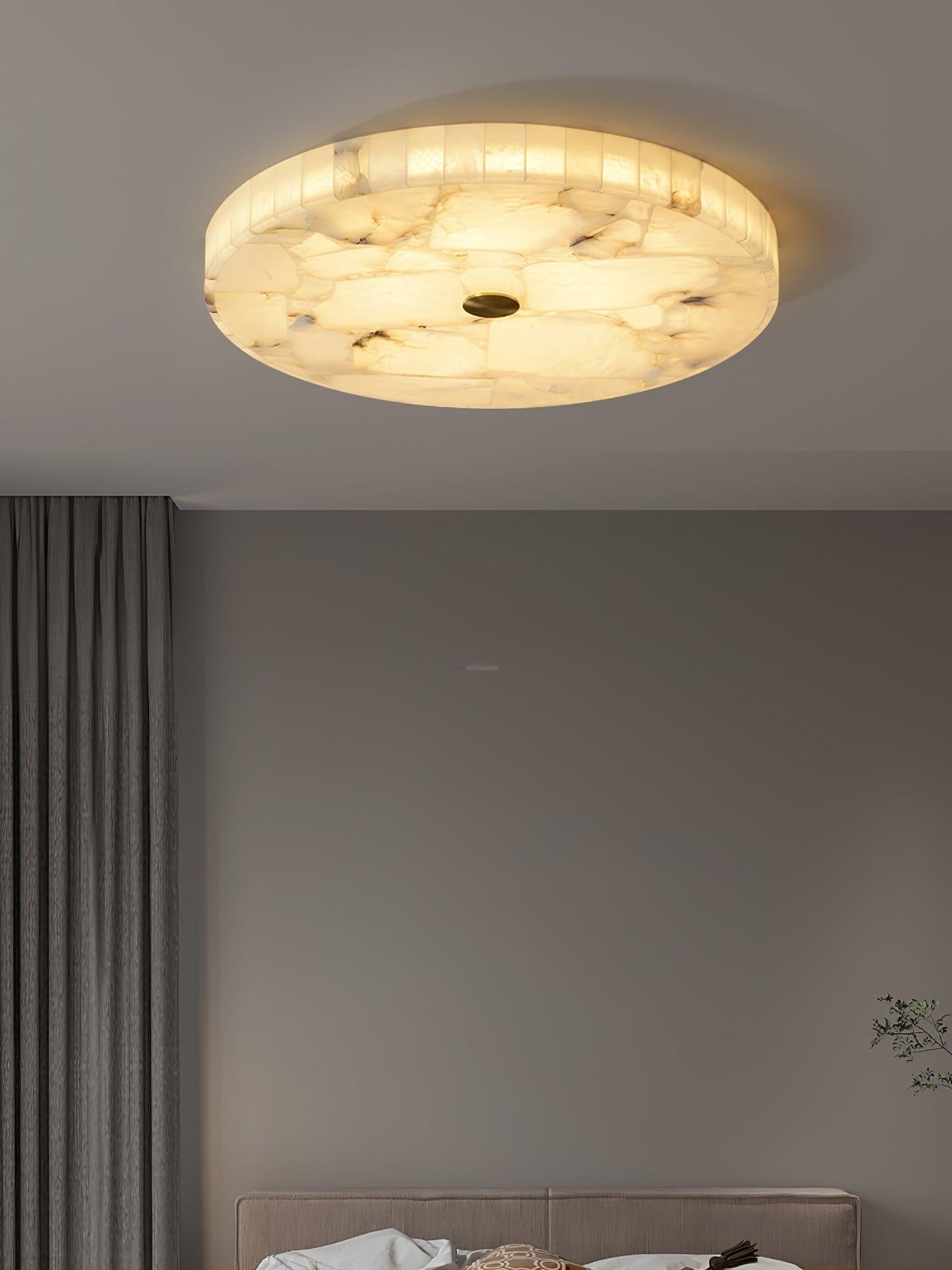 Round Alabaster Ceiling Lamp - Alabaster-1-Luxehomezone