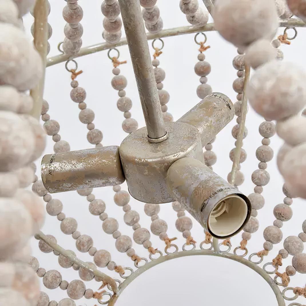 Koralky Chandelier Φ 19.7″ - Wooden Beads-1-Luxehomezone