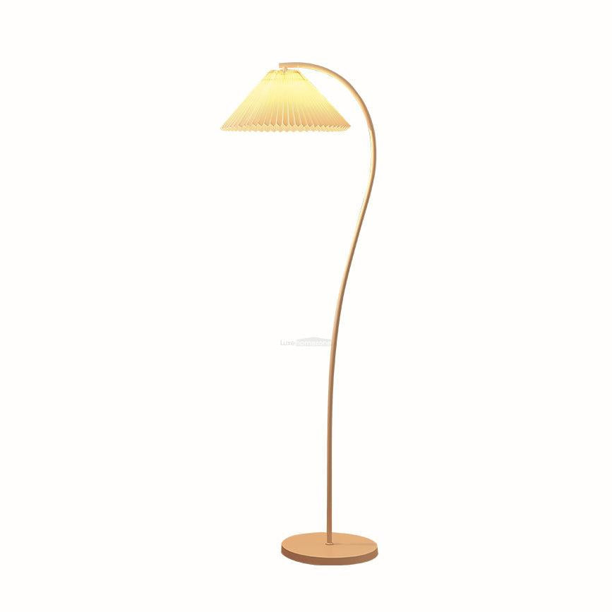 Crescini Pleated Floor Lamp ∅ 11.8″ - Drapery-1-Luxehomezone