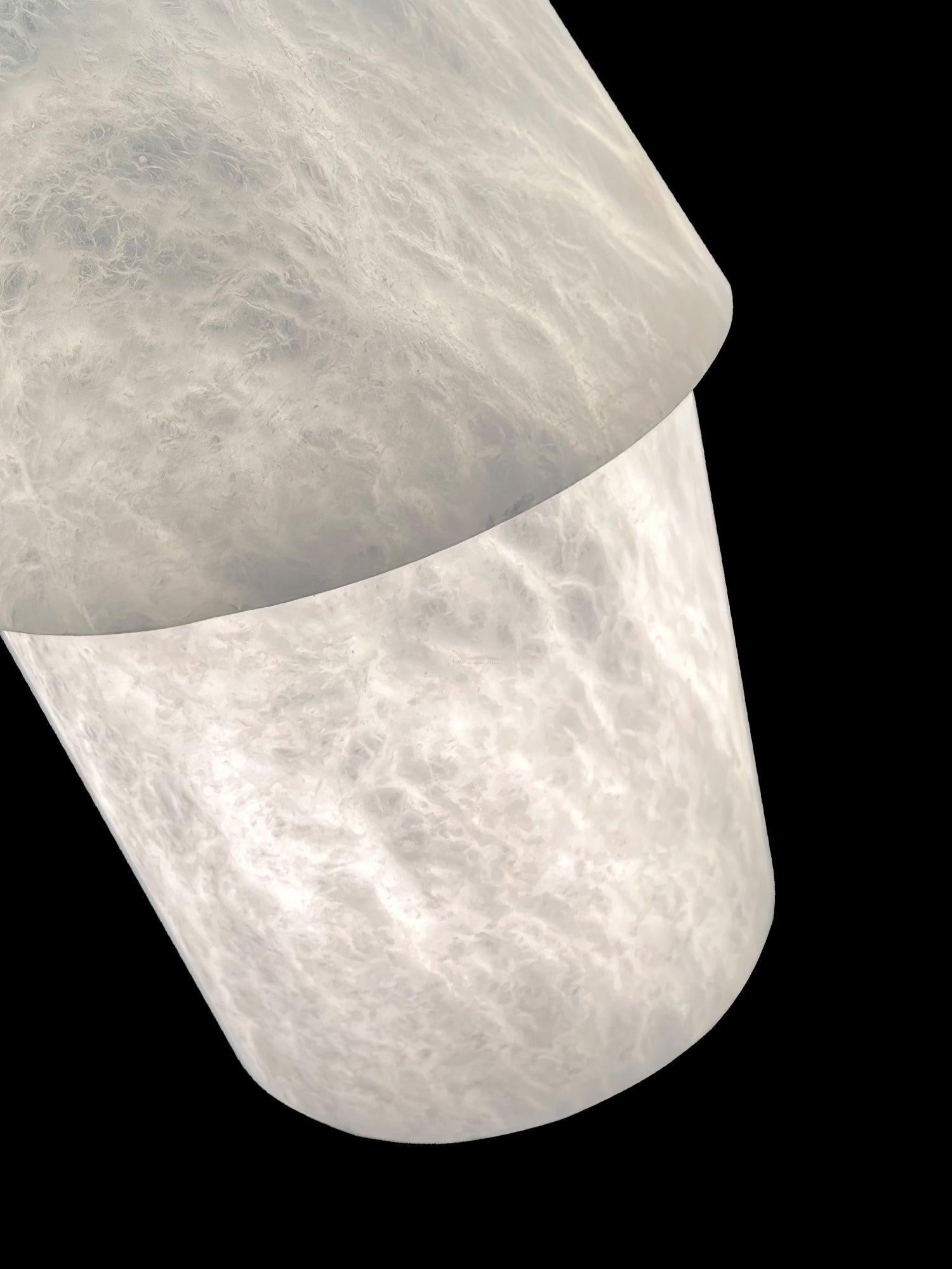 TEN MA DO Alabaster Pendant Light - Alabaster, Alabaster Pendant-1-Luxehomezone