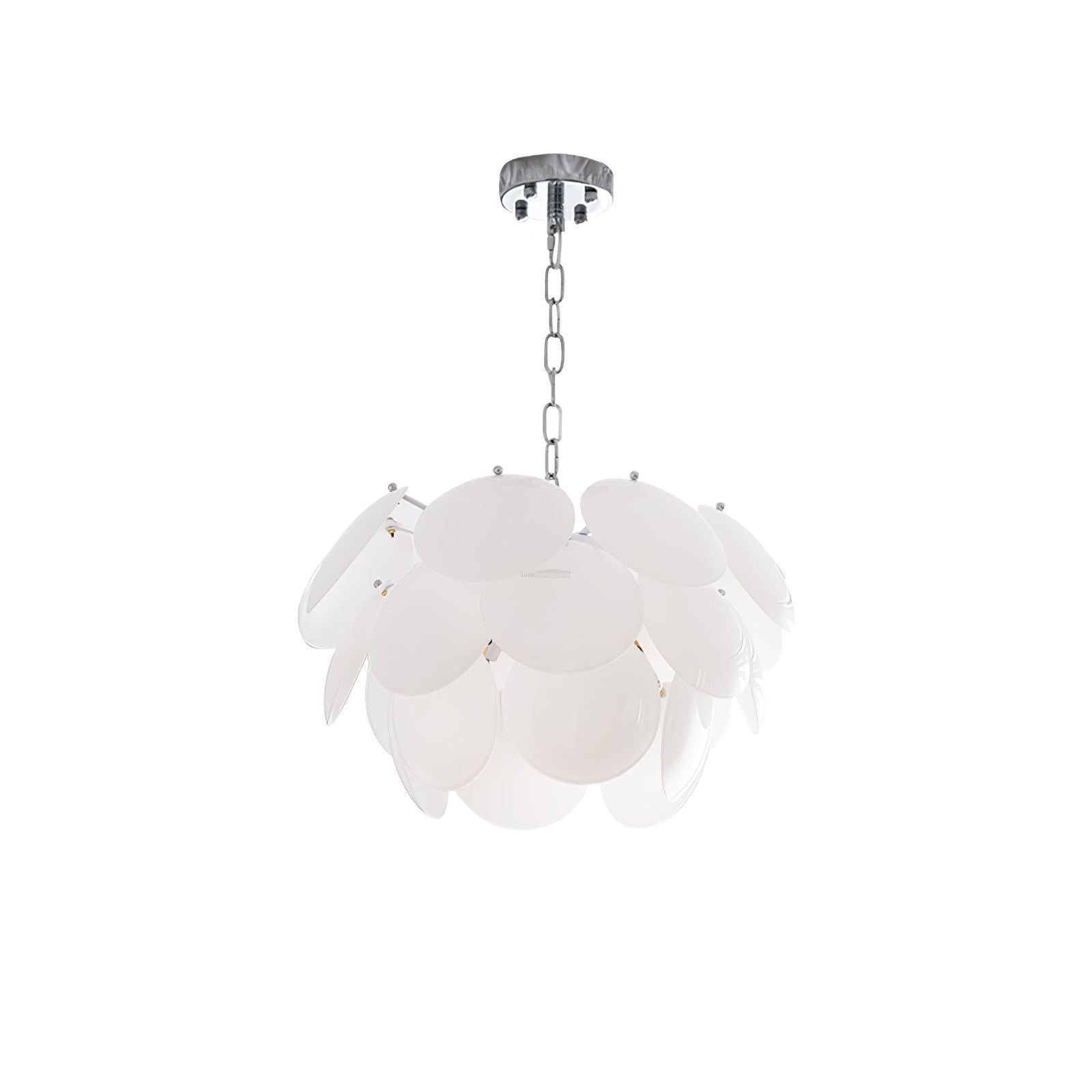 Luminous Petal Glass Round Chandelier - Luxehomezone
