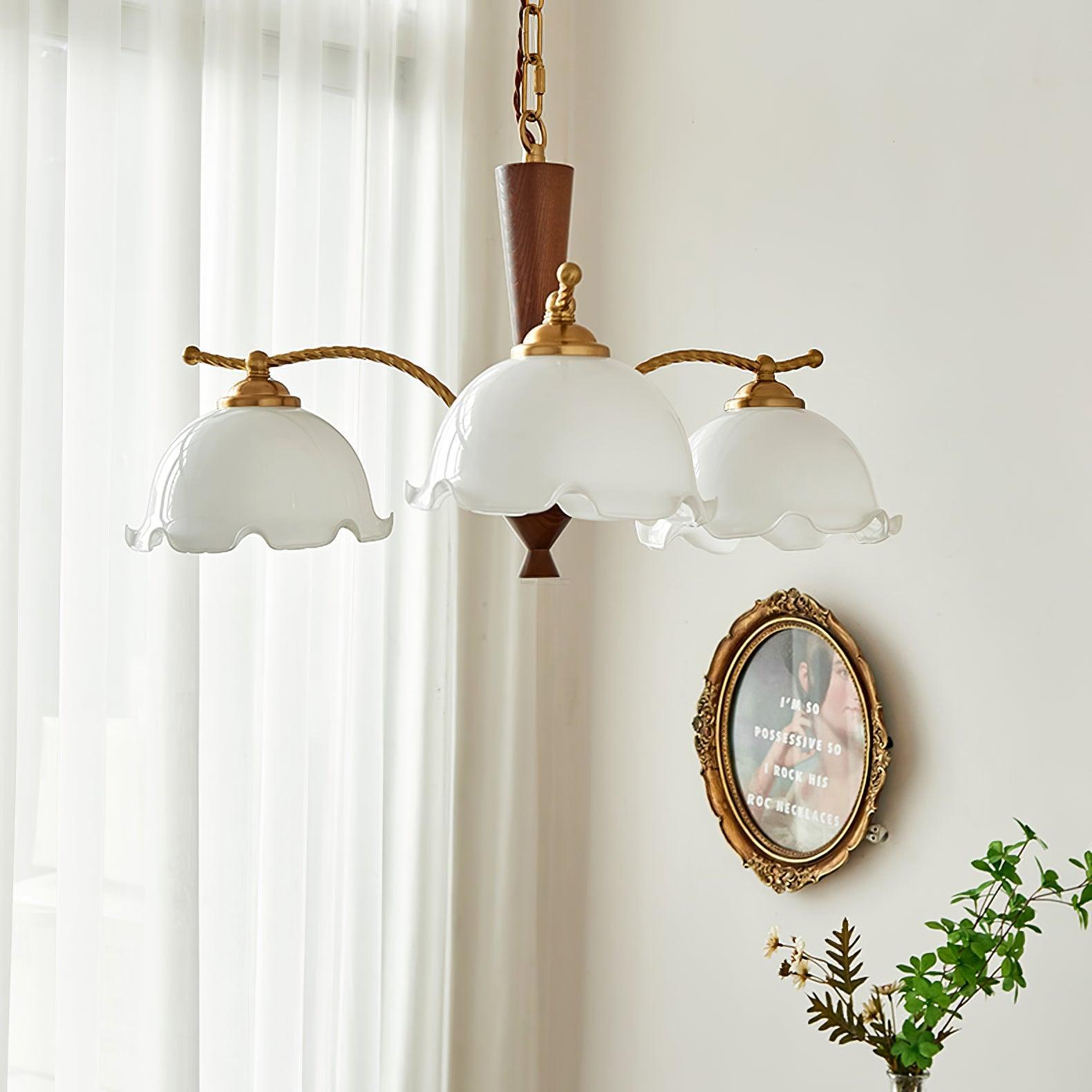 Milky Flower Chandelier ∅ 27.6″ - Zahara-1-Luxehomezone