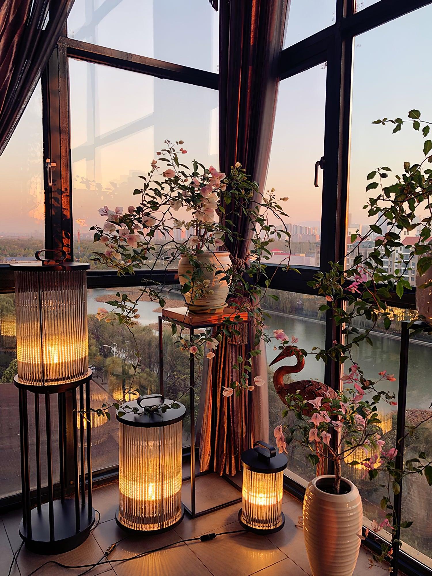 Ambient Line Lantern Garden Floor Lamp - Canister-1-Luxehomezone