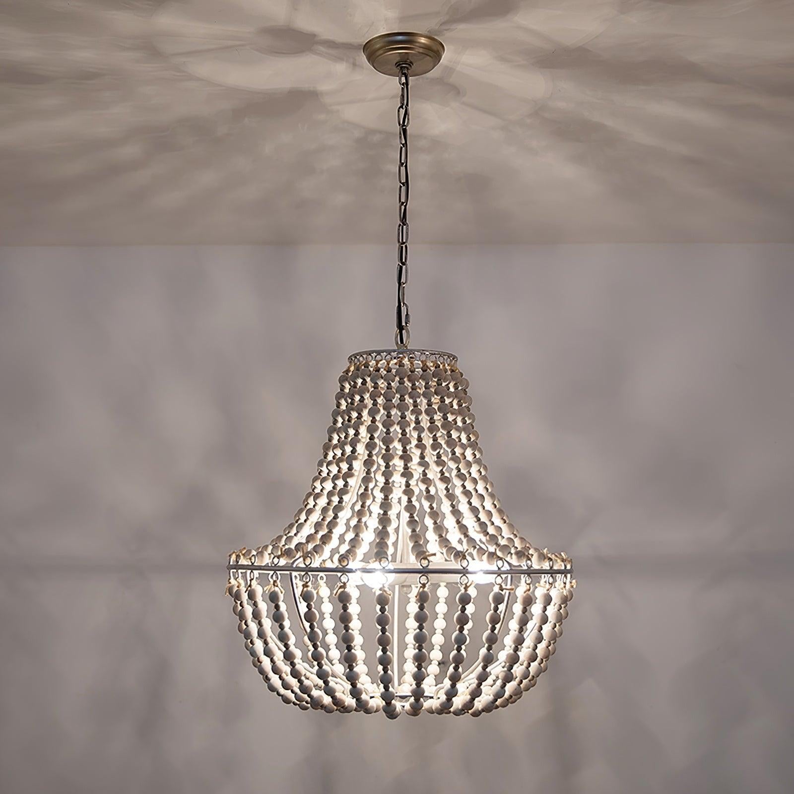 Koralky Chandelier Φ 19.7″ - Wooden Beads-1-Luxehomezone