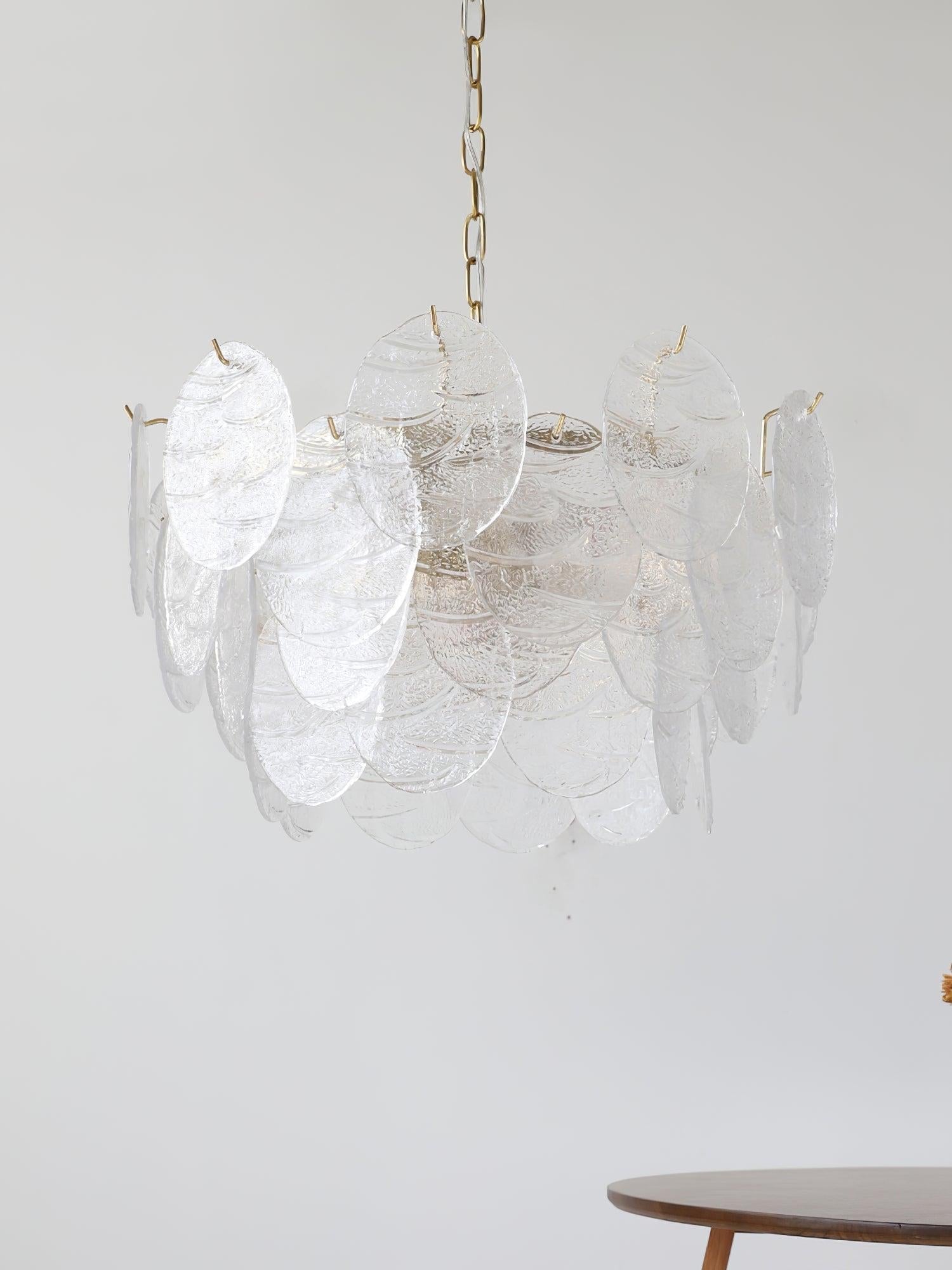 Glass Disc Chandelier with 4/6/9/12 heads - Cylinder-1-Luxehomezone