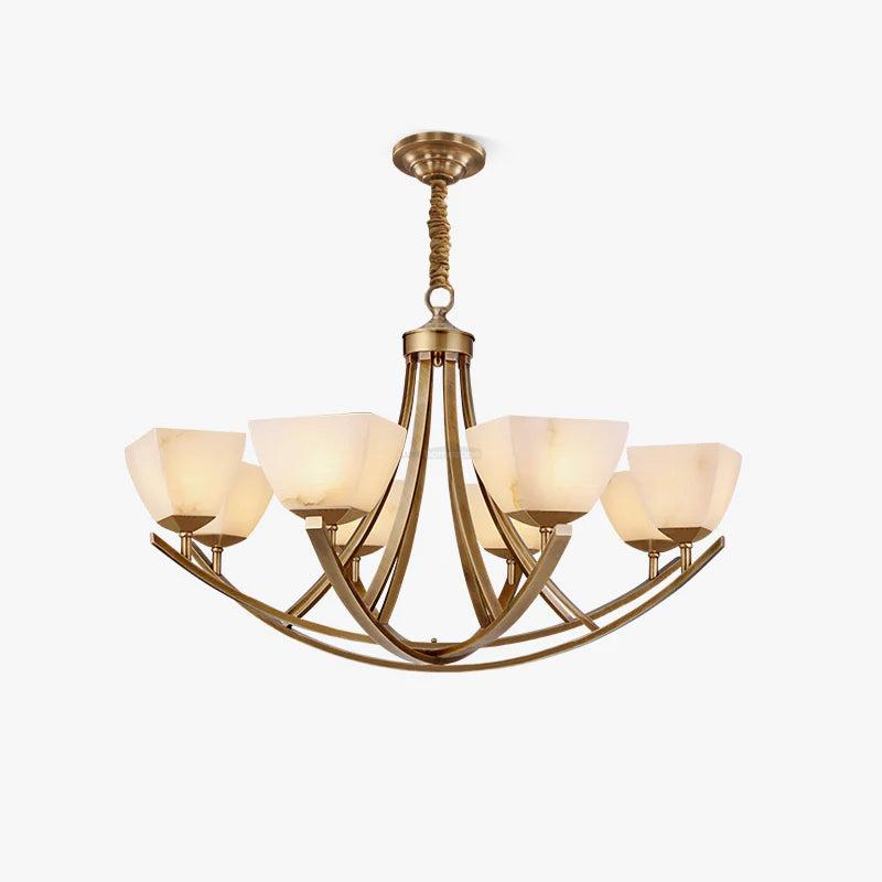Dover Brass Chandelier with 8 heads - Luxehomezone