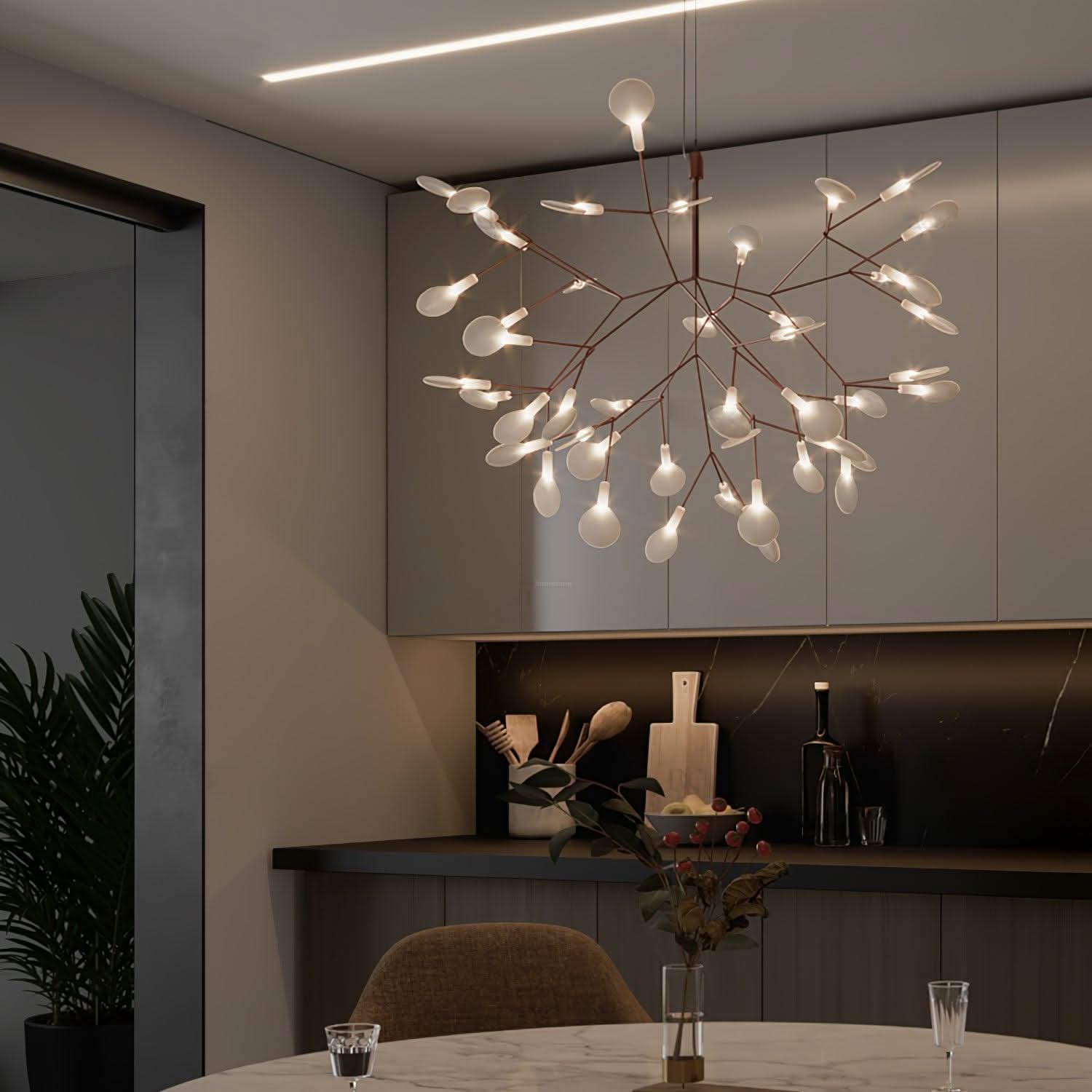 Rose Gold Firefly Chandelier - Branch-1-Luxehomezone