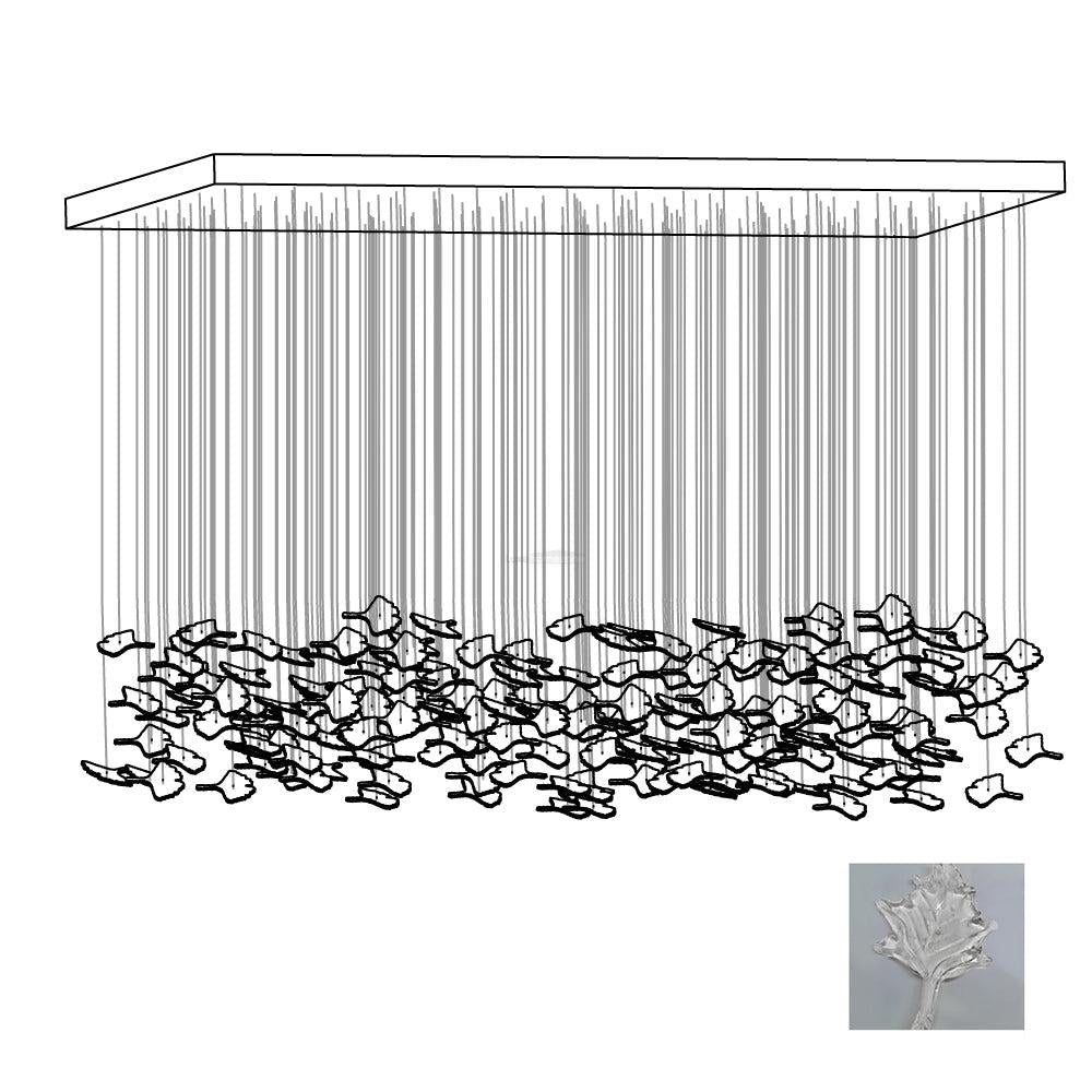 Multicolor Maple Leaf Chandelier - Helia-1-Luxehomezone