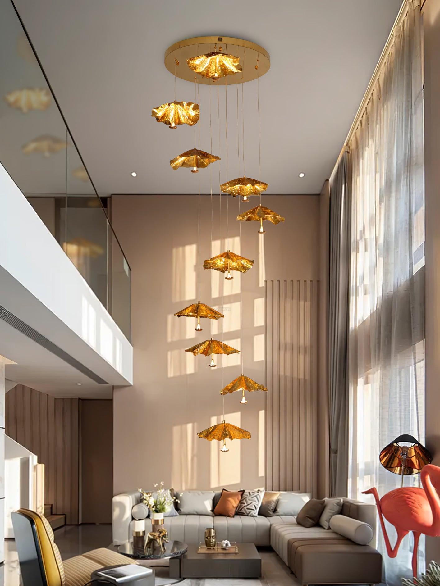Livra Leaf Chandelier ∅ 11.8″ - Earring-1-Luxehomezone