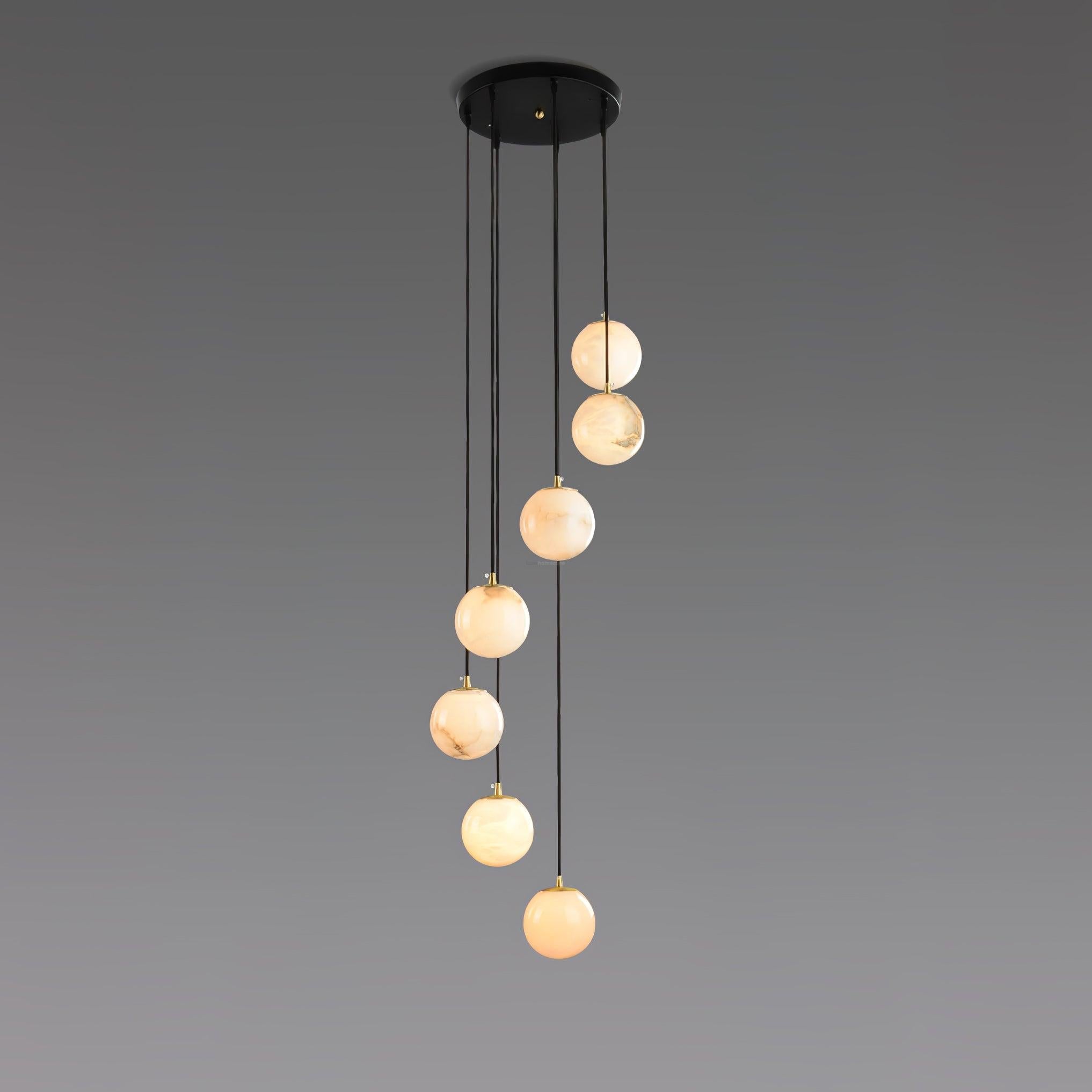 Alabaster Balls Cluster Chandelier with 3/5/7/9/16/18 heads - Luxehomezone