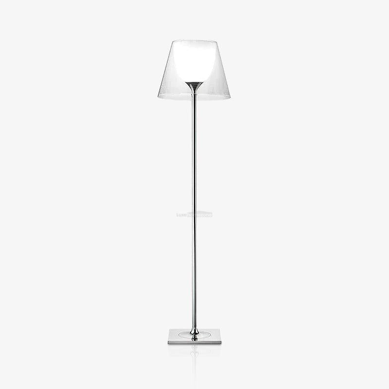 Chrome Prism Floor Lamp ∅ 15.7″ - Art Glass-1-Luxehomezone