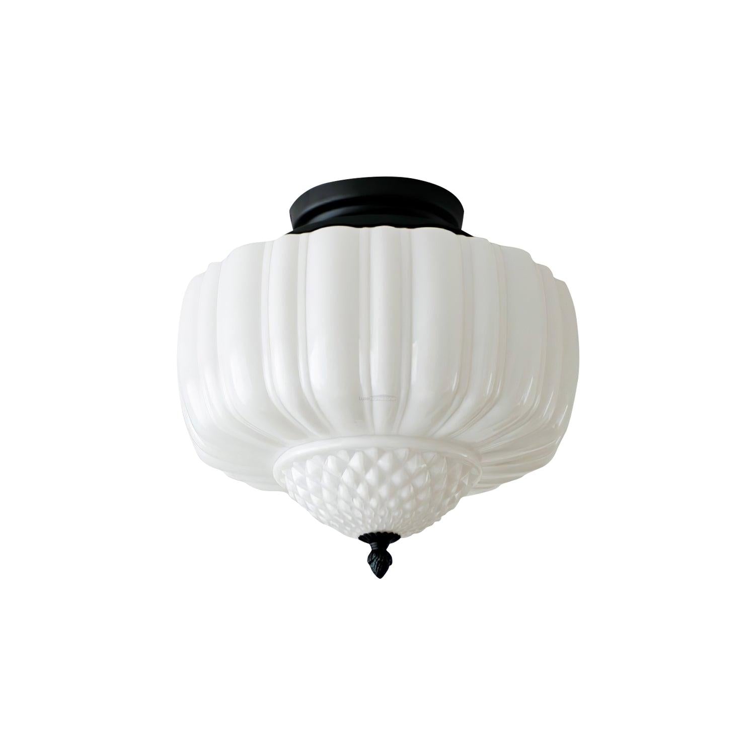 Charles Edwards Taper Flush Mount - Black & White, Charles, Semi Flush Mounts-1-Luxehomezone