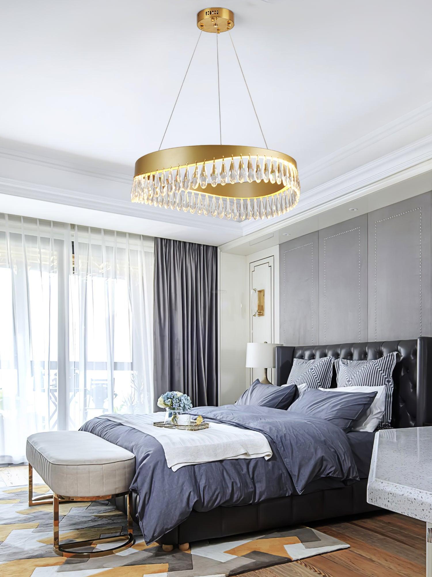 Crystal Sticks Round Chandelier - Luxehomezone
