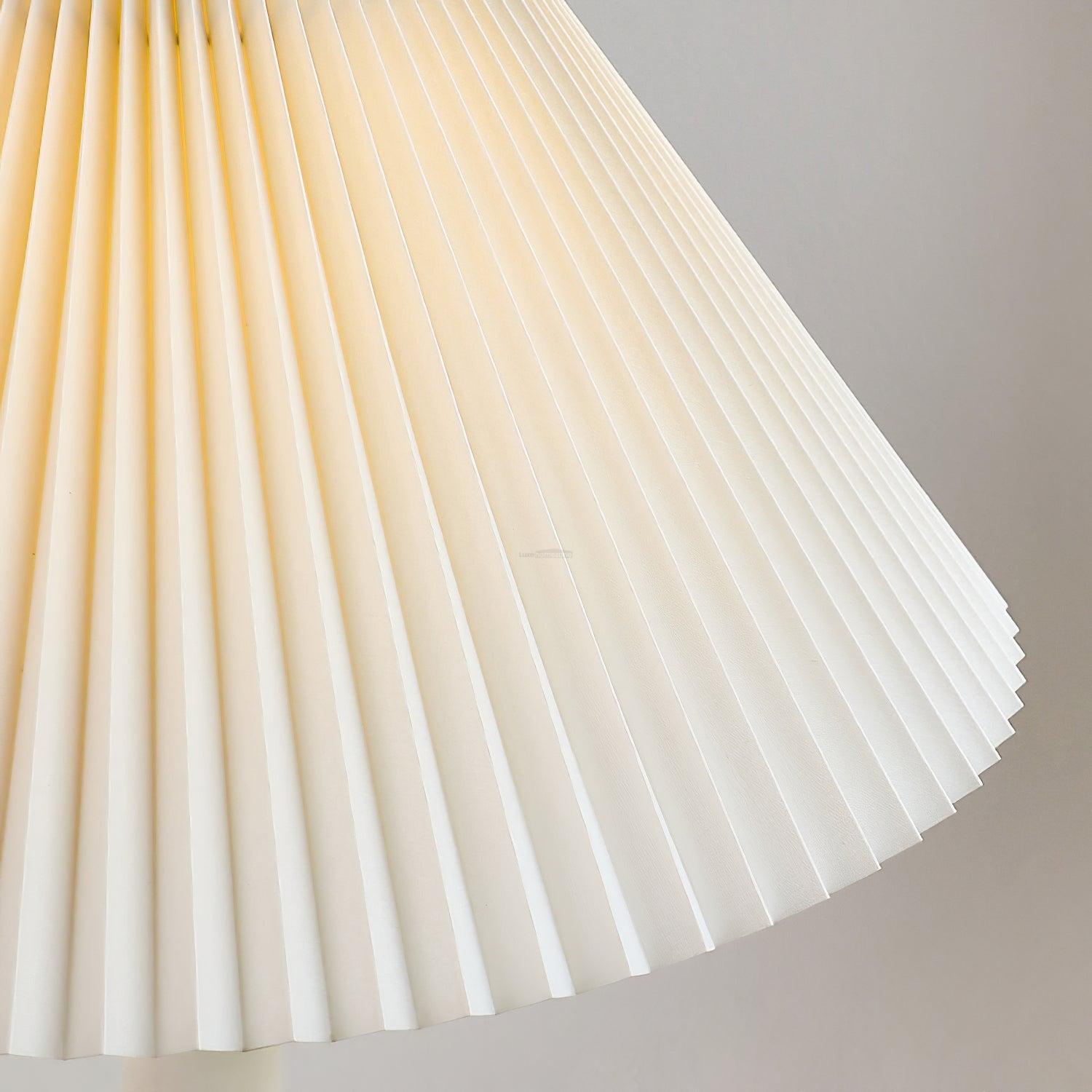 Twisted Pleated Floor Lamp ∅ 17.7″ - Fabric-1-Luxehomezone