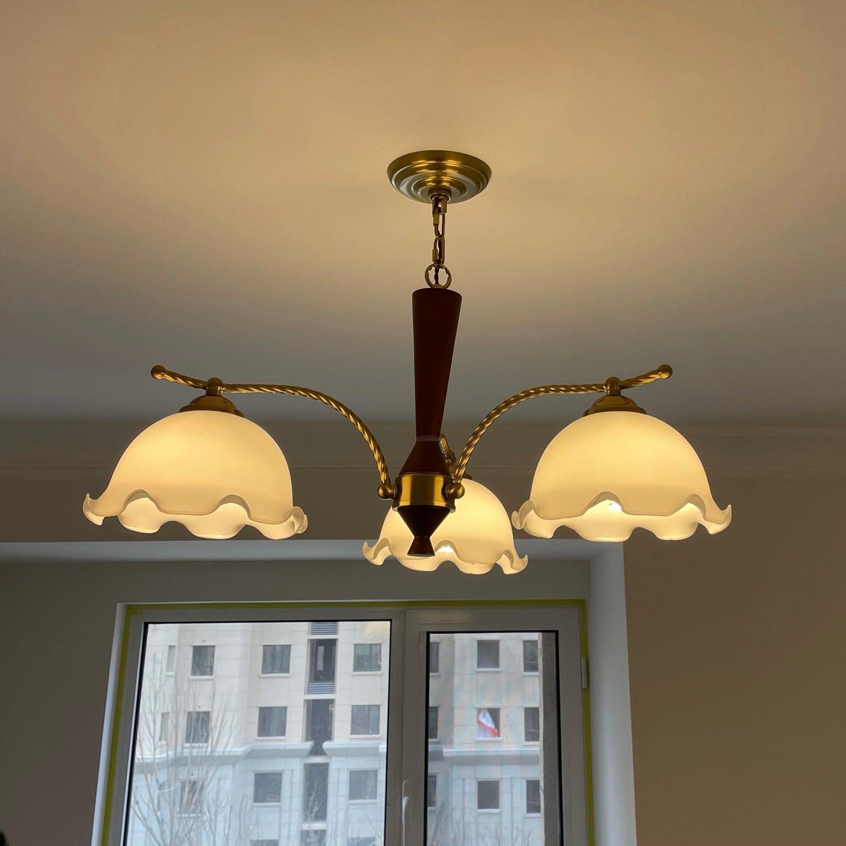 Milky Flower Chandelier ∅ 27.6″ - Zahara-1-Luxehomezone