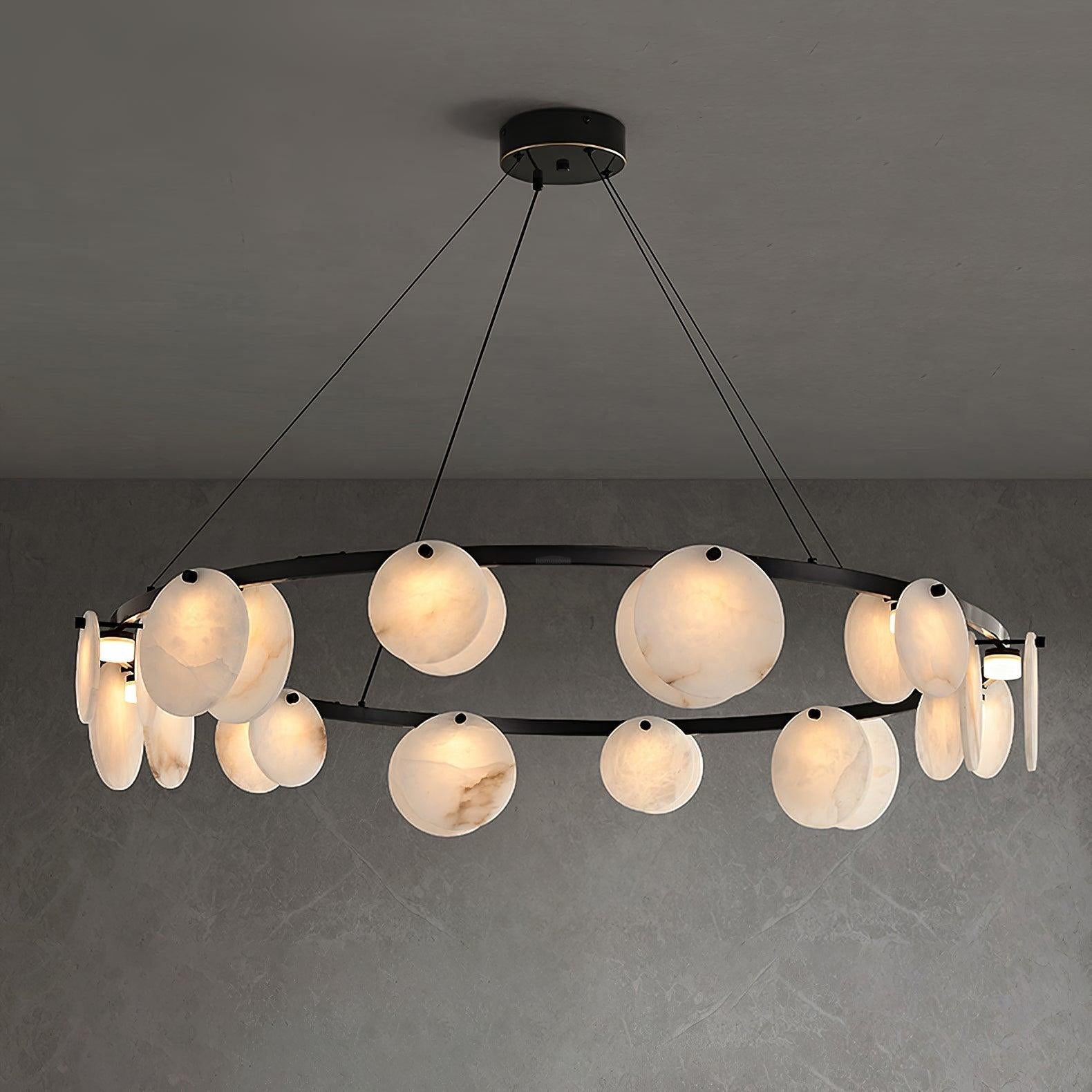 Trinidad Alabaster Chandelier - Alabaster, Alabaster Chandelier-1-Luxehomezone