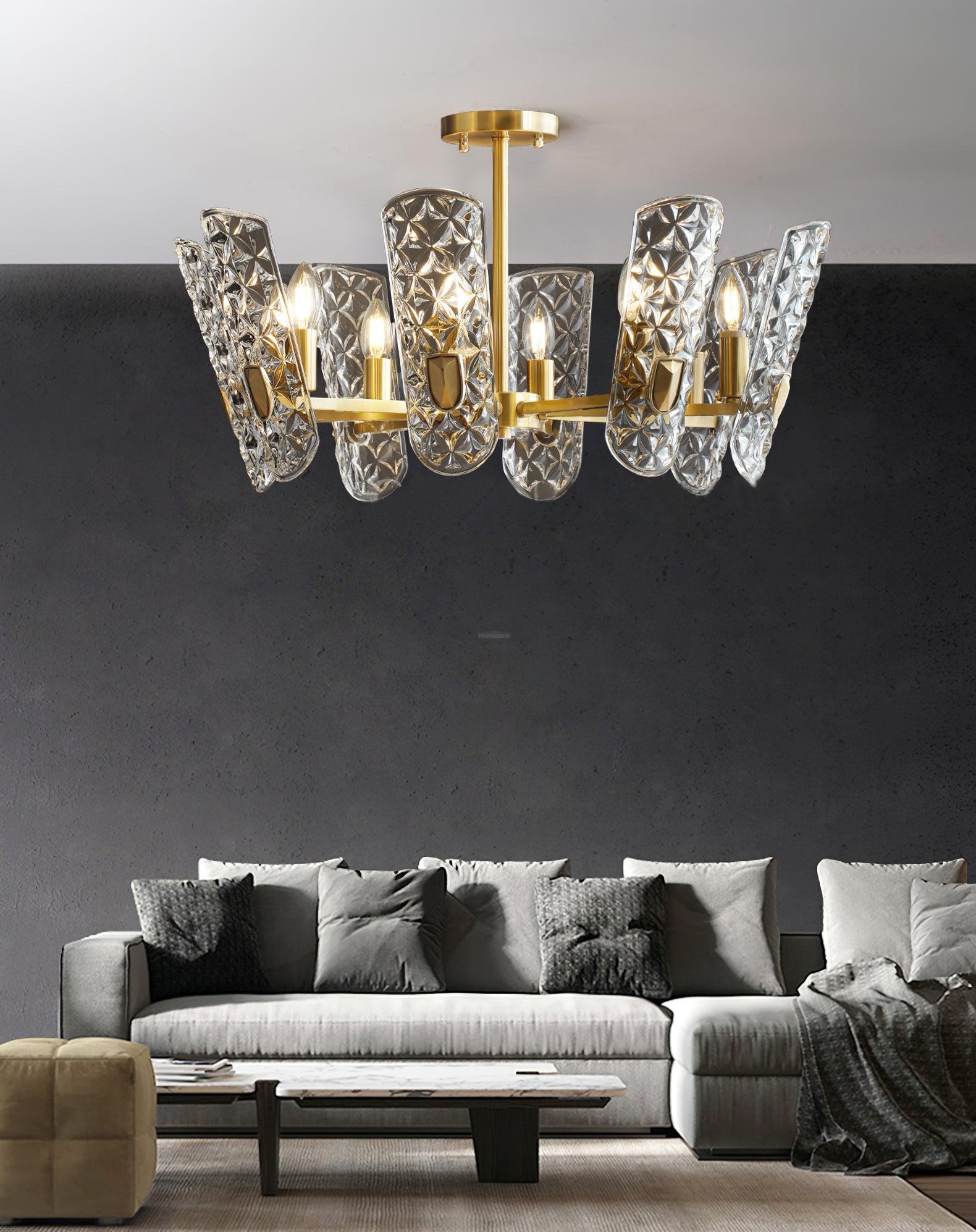 Brass Central Chandelier - Lucency-1-Luxehomezone