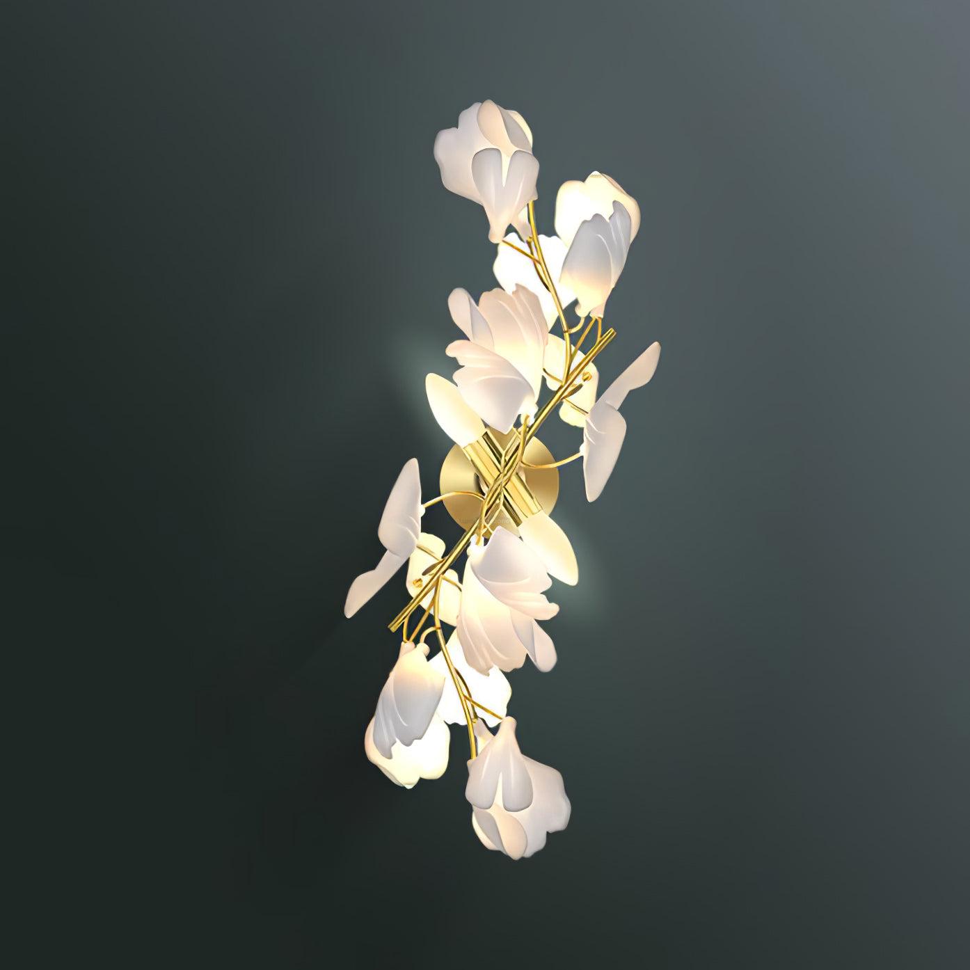 Gingko Wall Lamp with Flower - Gingko, Gingko Chandelier-1-Luxehomezone