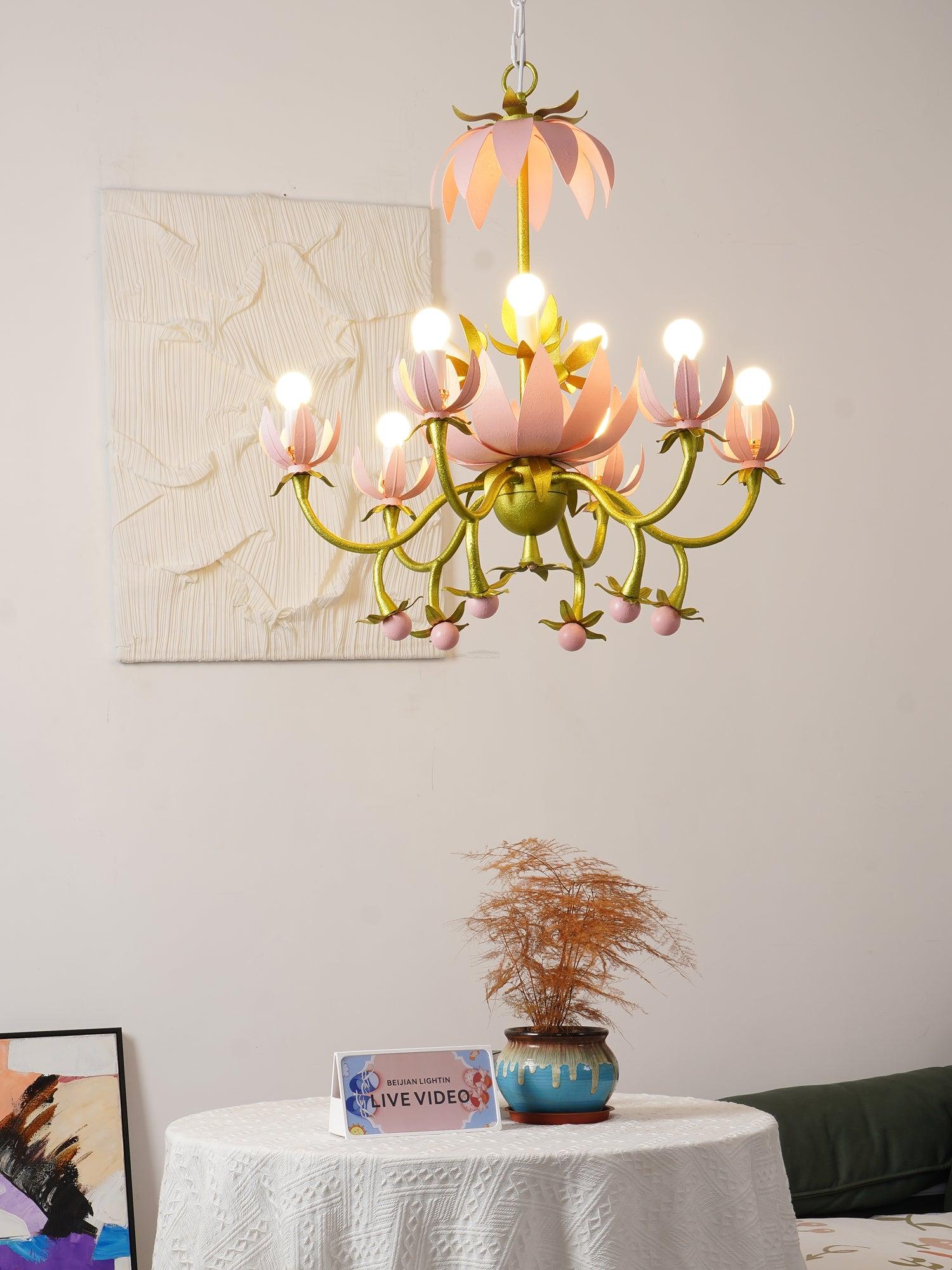 Mardi Gras Blossom Chandelier  Φ 25.6″ - -1-Luxehomezone
