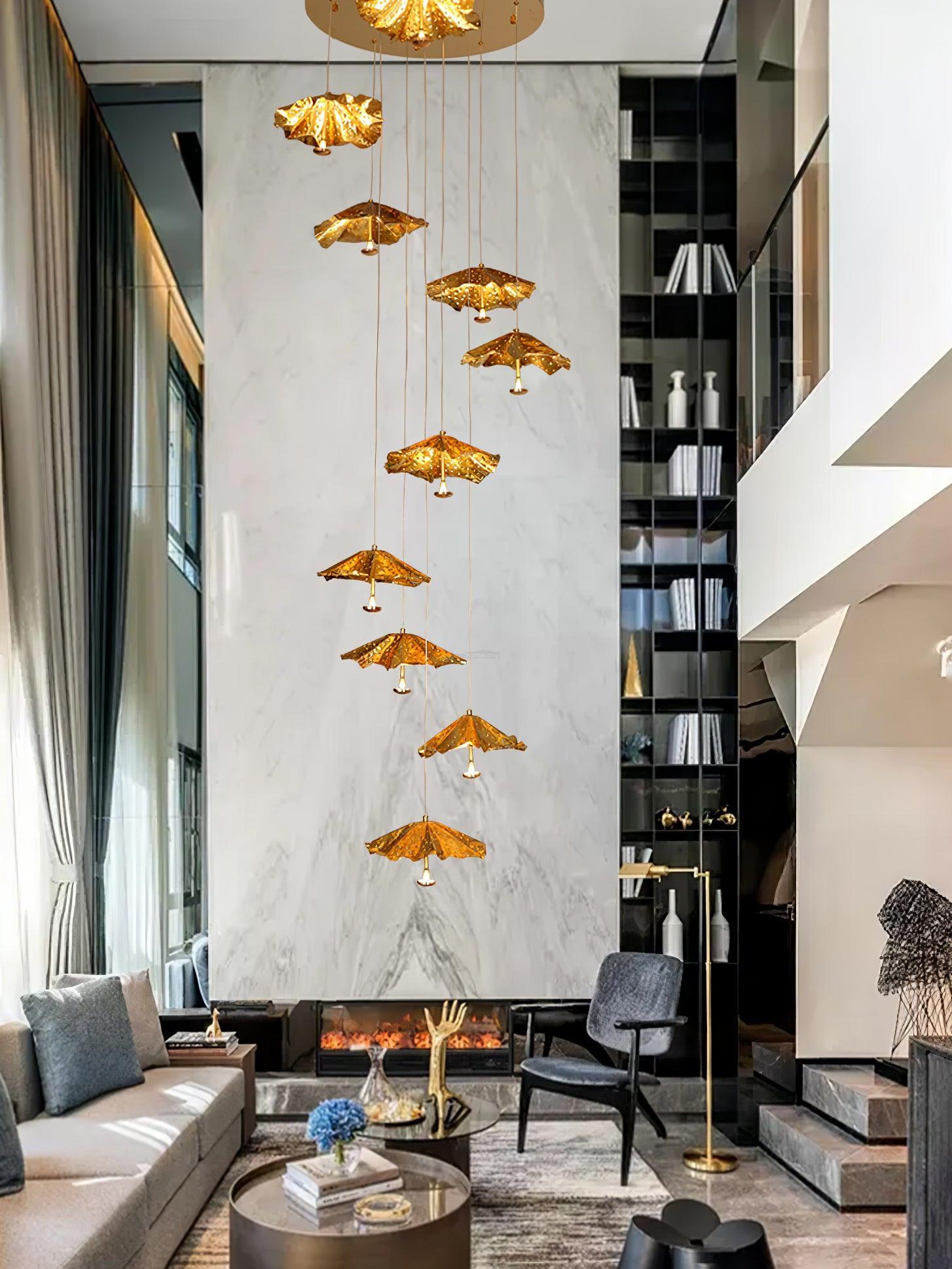 Livra Leaf Chandelier ∅ 11.8″ - Earring-1-Luxehomezone