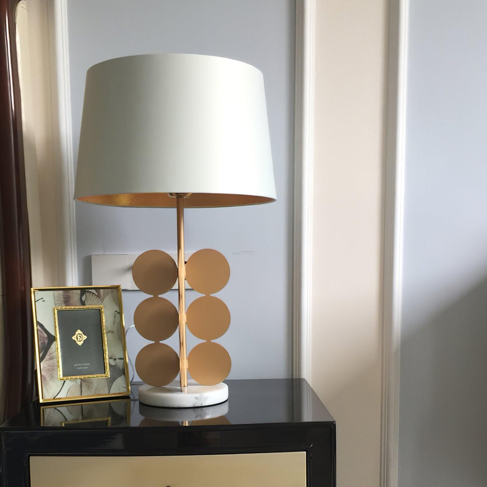 Mark Mcdowell Table Lamp ∅ 15″ - Fabric-1-Luxehomezone