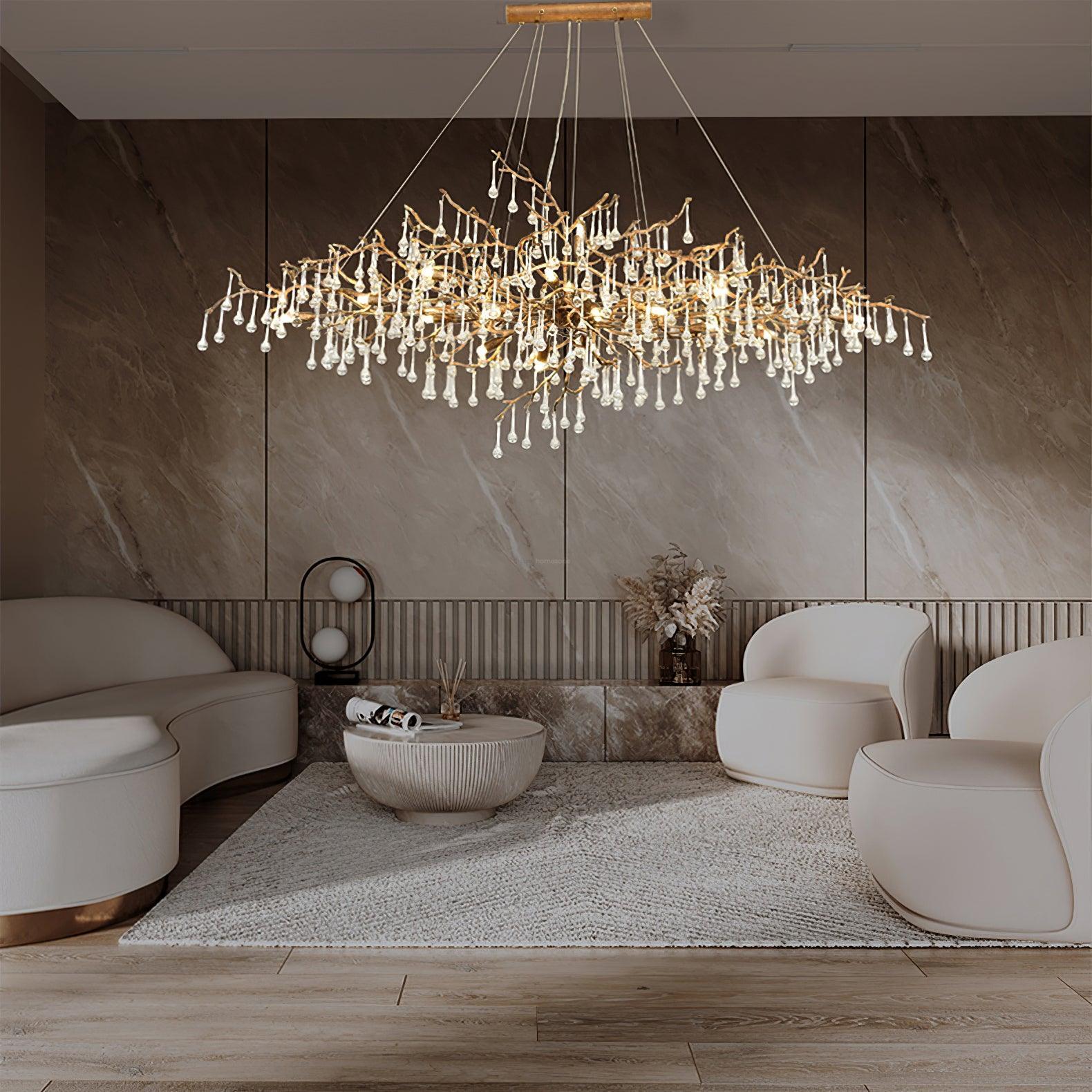 Bijou Tear Drop Style Chandelier - Luxehomezone