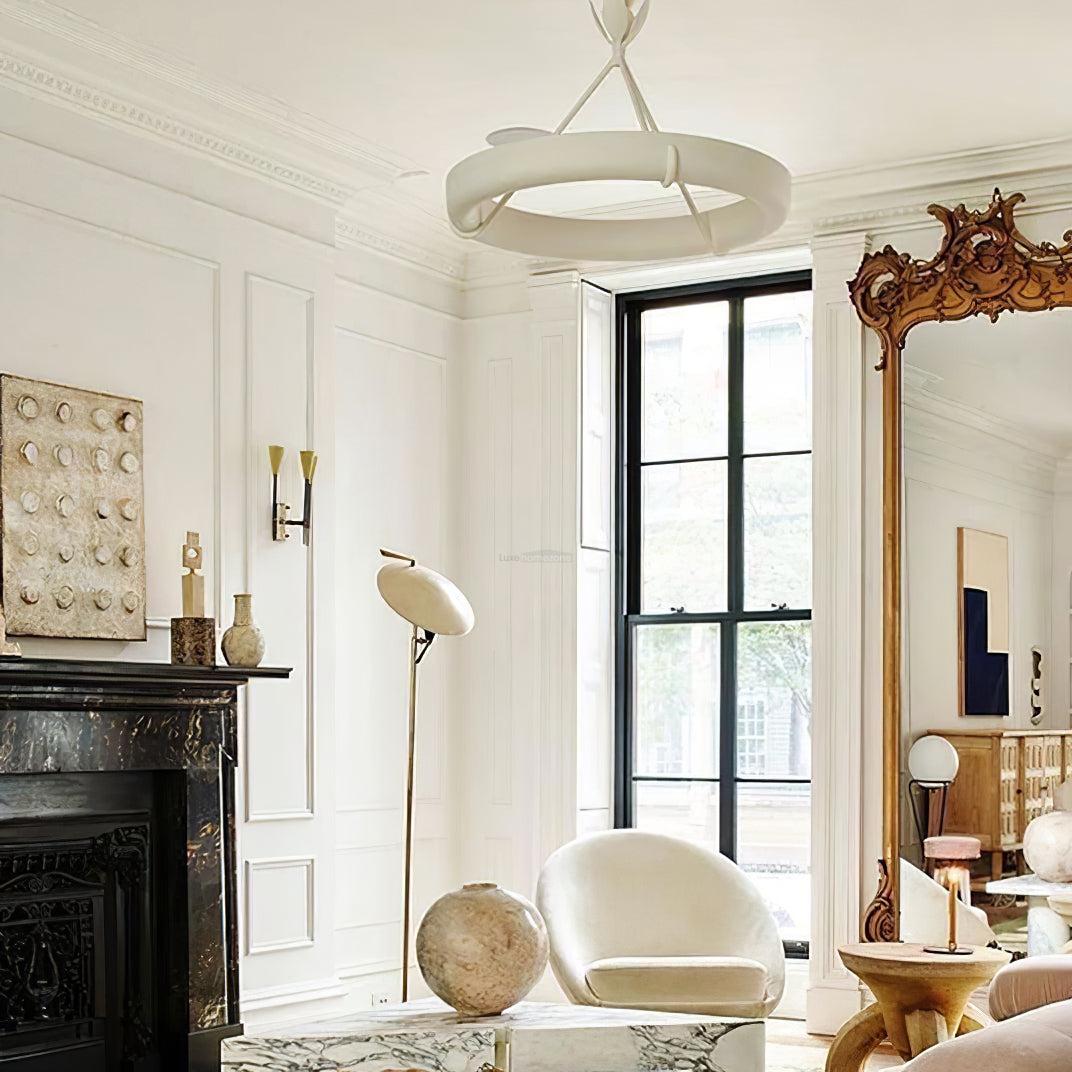 Tinsley Plaster Chandelier ∅ 23.6″/31.5'' - Alabaster, Alabaster Chandelier, Alabaster Pendant, Unknown-1-Luxehomezone