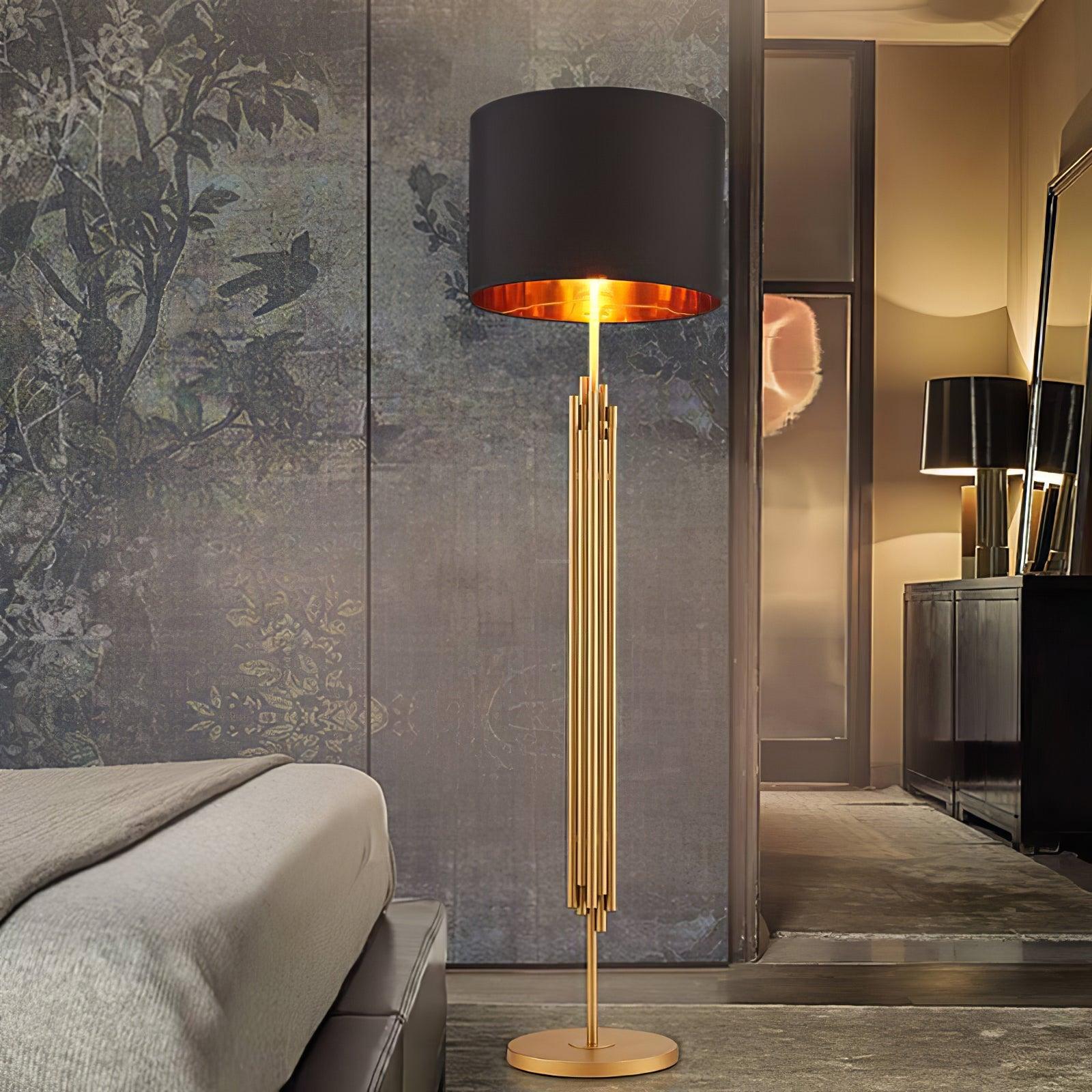 Rubell Floor Light  ∅ 17.7″ - Gold&Black-1-Luxehomezone