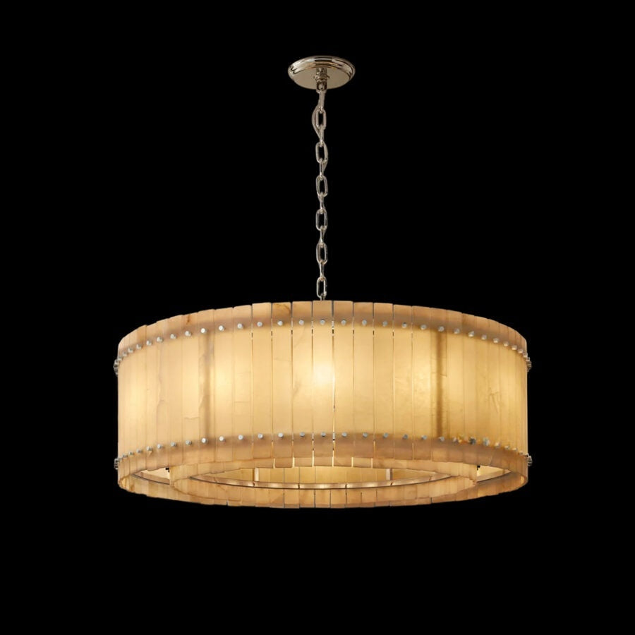 Lux Alabaster Round Chandelier 48″