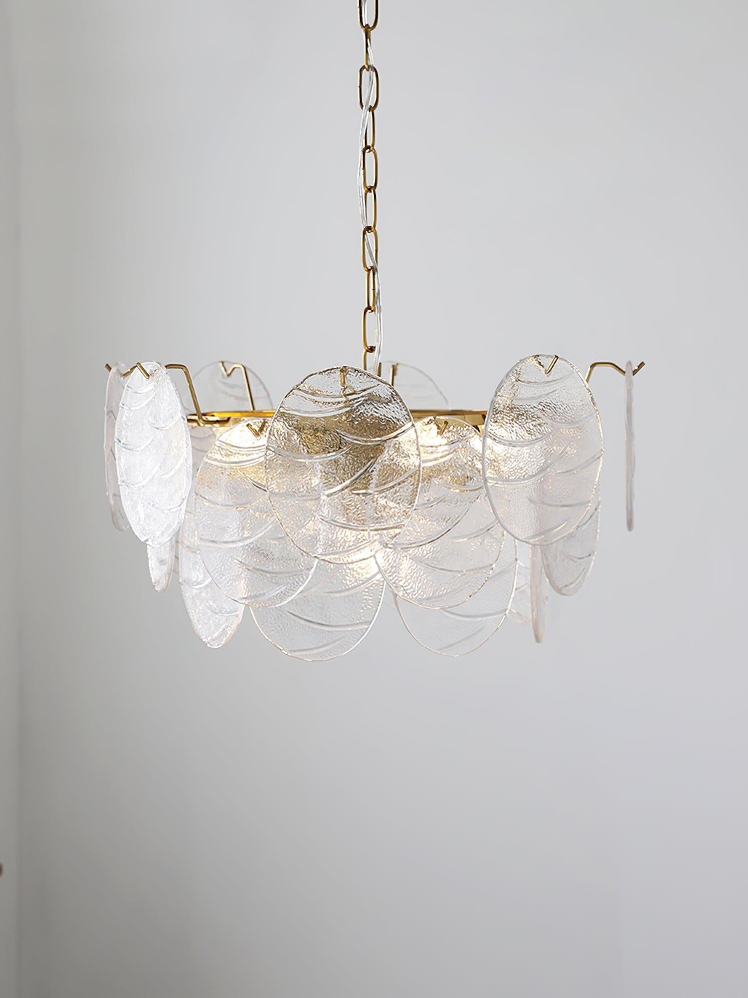 Glass Disc Chandelier with 4/6/9/12 heads - Cylinder-1-Luxehomezone