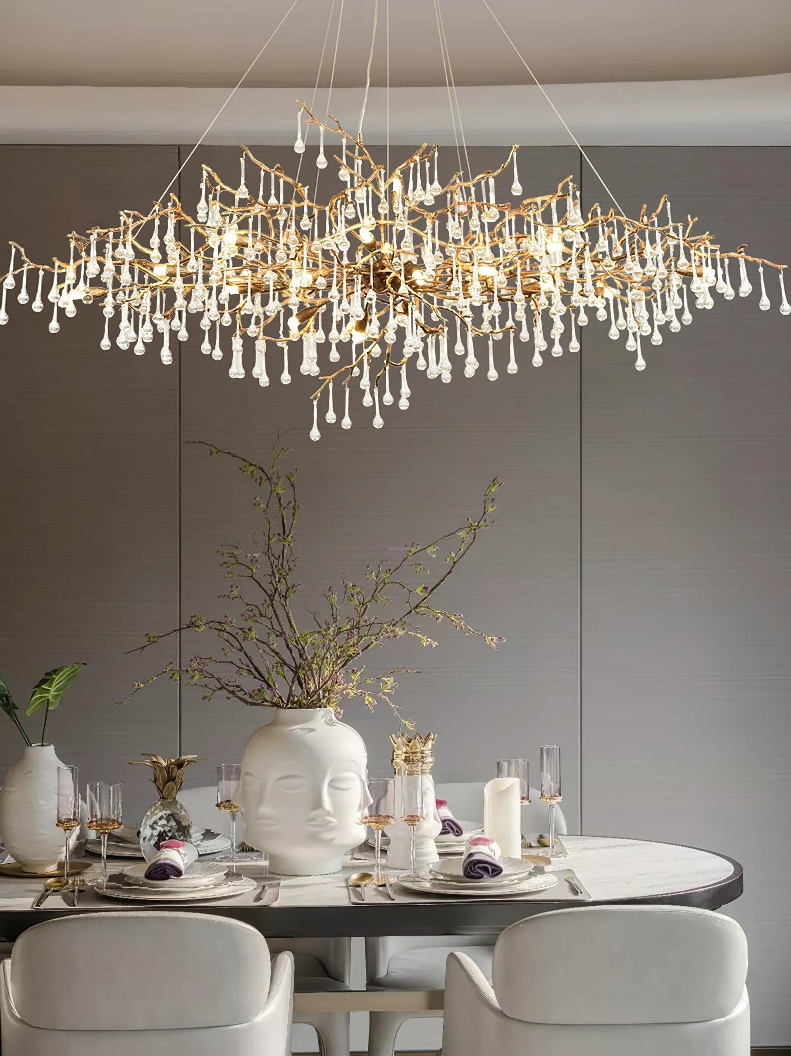 Bijou Tear Drop Style Chandelier - Luxehomezone