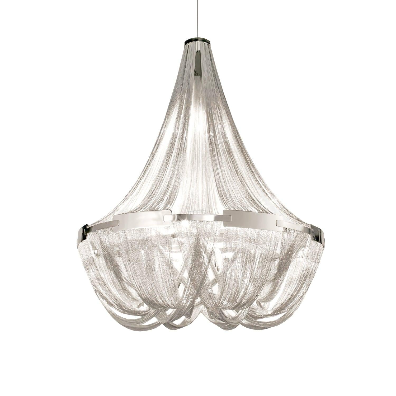Tassel Aluminum Chain Chandelier ∅ 23.6″ - Tassel-1-Luxehomezone