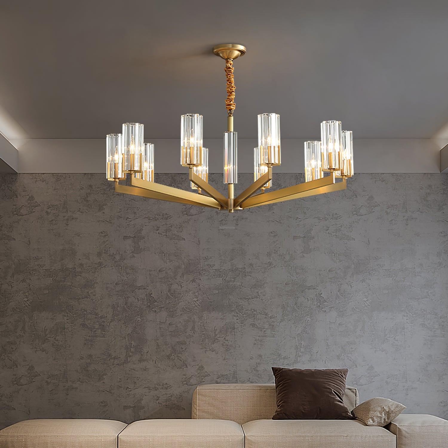 Kayla Brass Chandelier with 6/8/10/15 heads - Luxehomezone