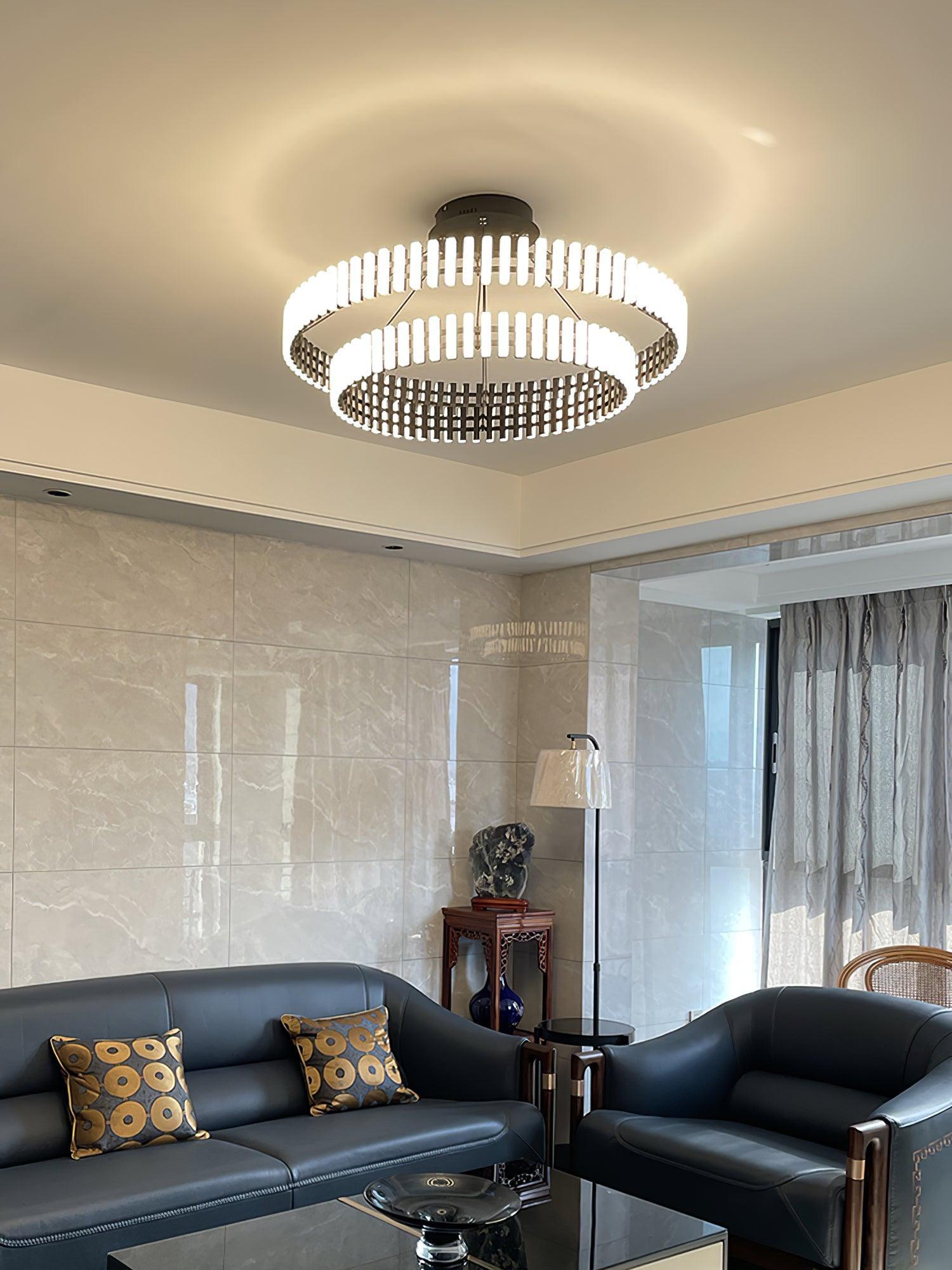 Hanging LED Chandelier ∅ 15.7″ - ring-1-Luxehomezone