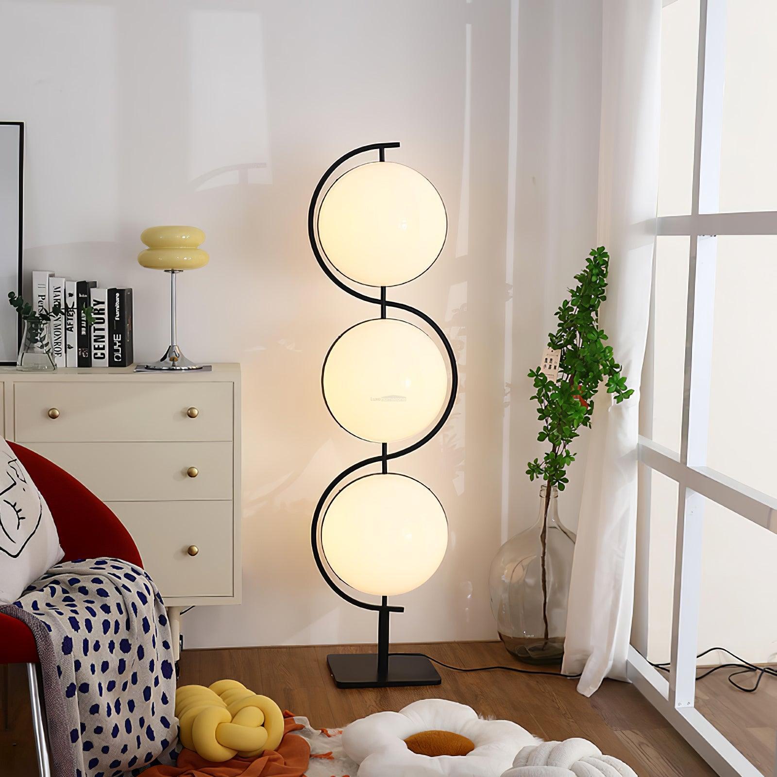 Triple Balls Floor Lamp ∅ 15.7″ - Lava-1-Luxehomezone