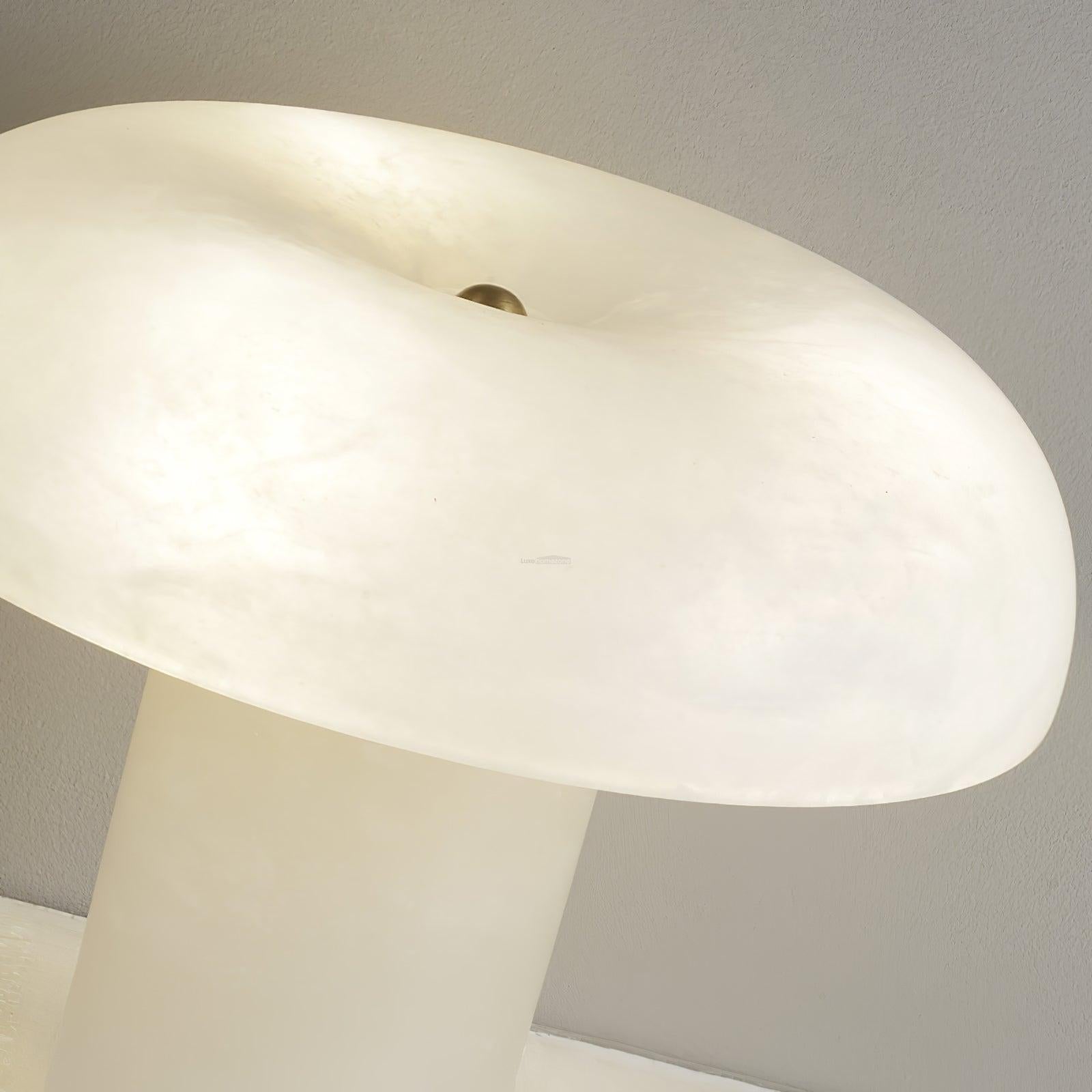 Mushroom Table Lamp Style B - Alabaster-1-Luxehomezone