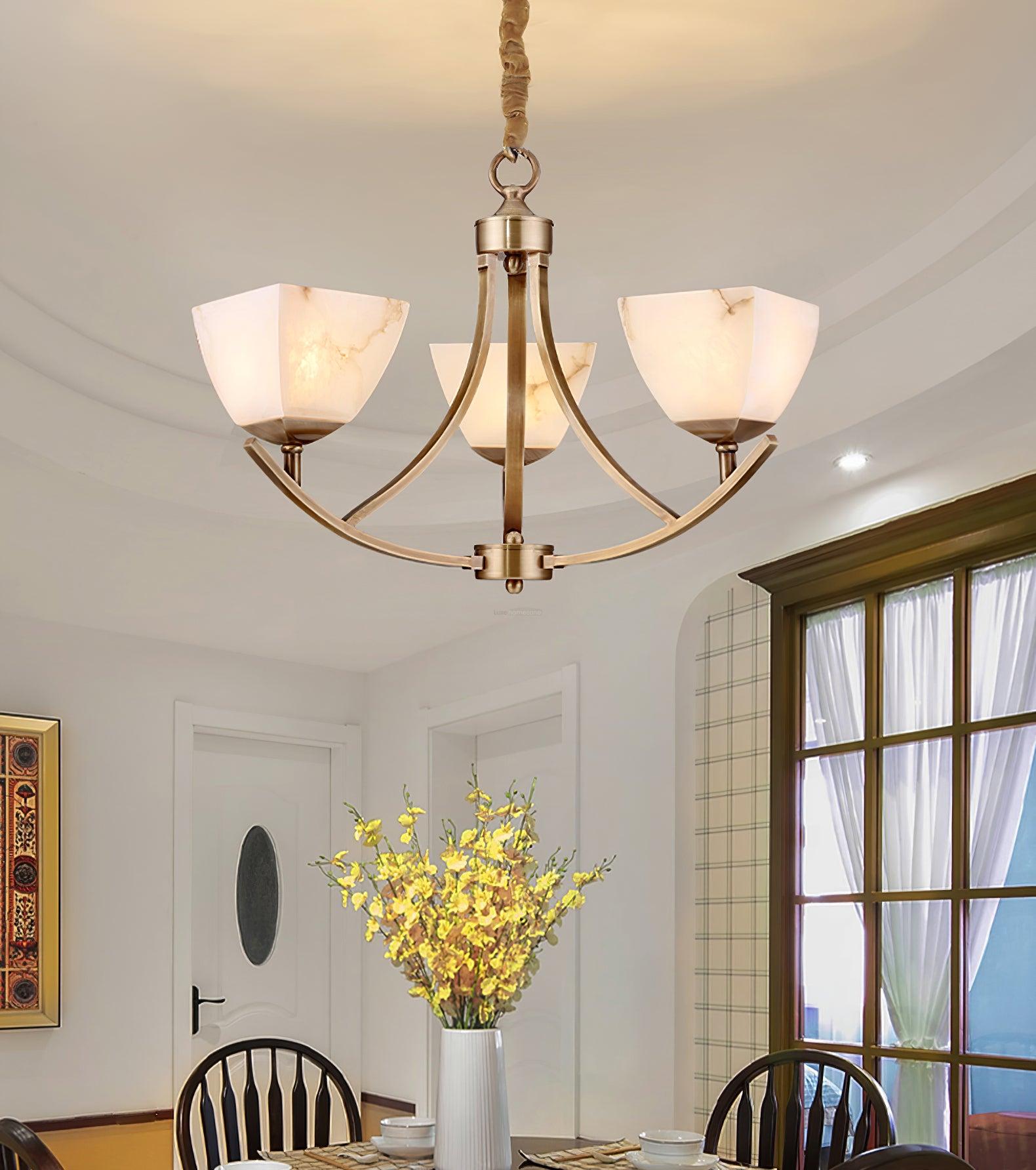 Dover Brass Chandelier with 8 heads - Luxehomezone