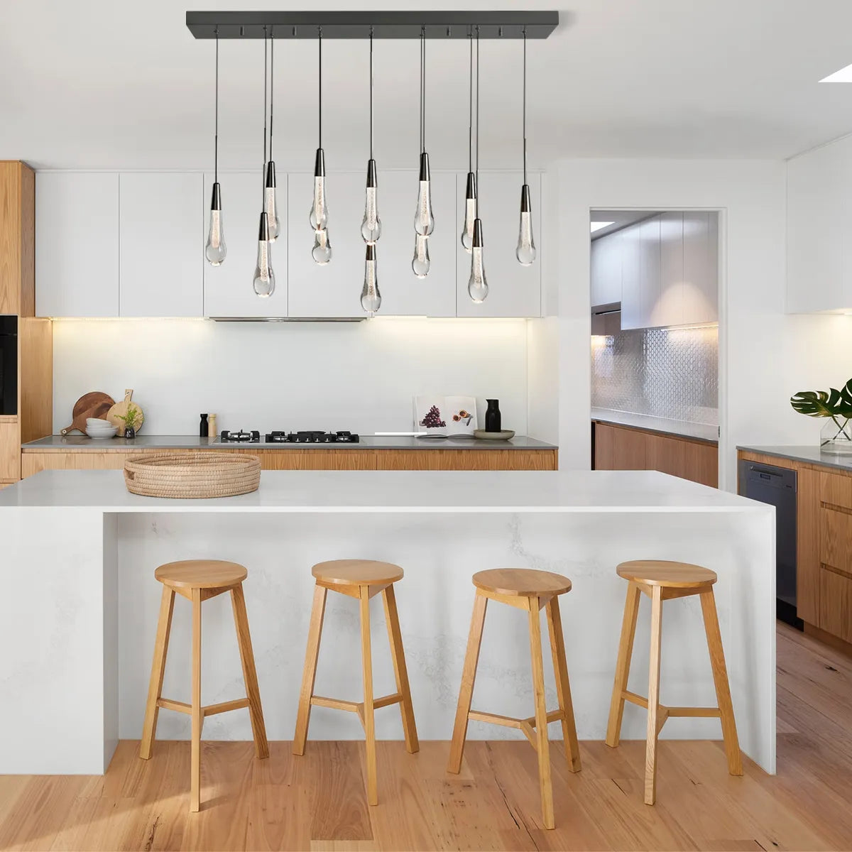 Solitaire Linear Chandelier 37"/ 50"/ 70"/ 87"/ 120"