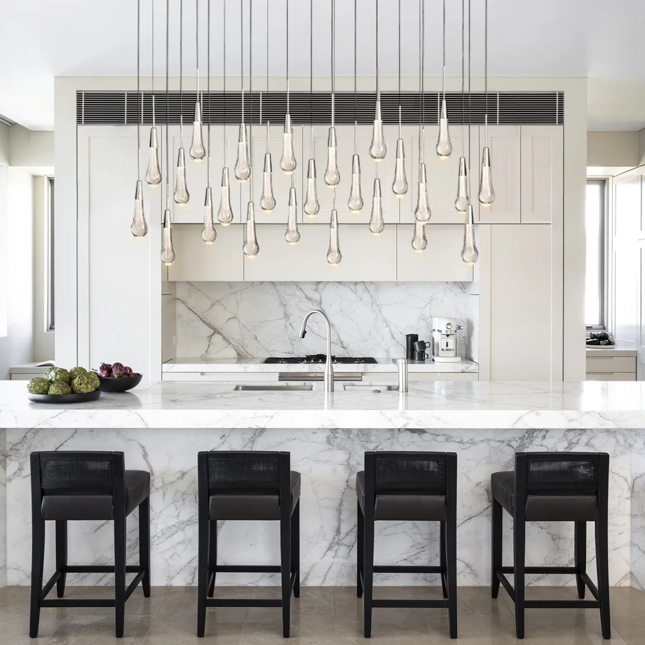 Solitaire Linear Chandelier 37"/ 50"/ 70"/ 87"/ 120"