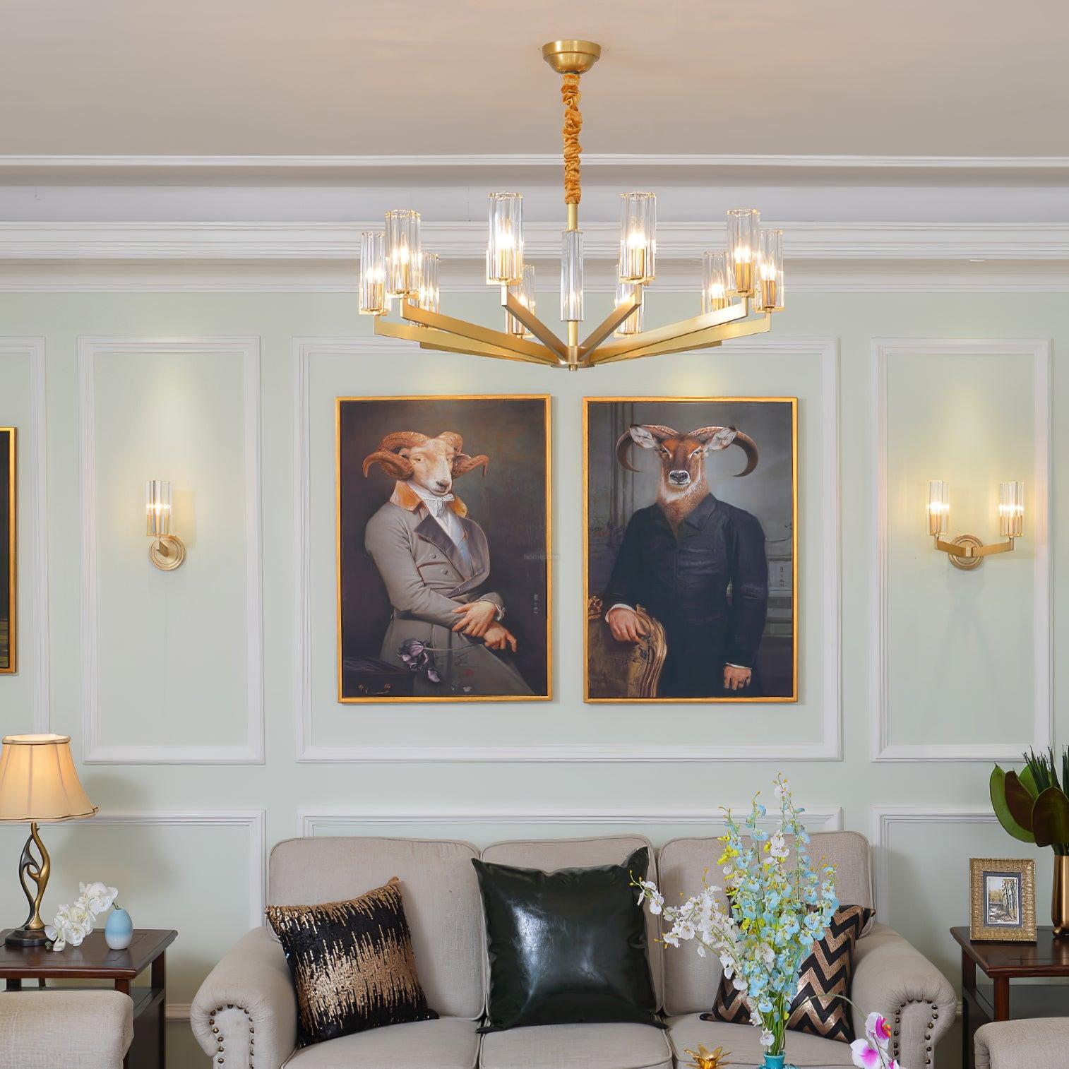 Kayla Brass Chandelier with 6/8/10/15 heads - Luxehomezone