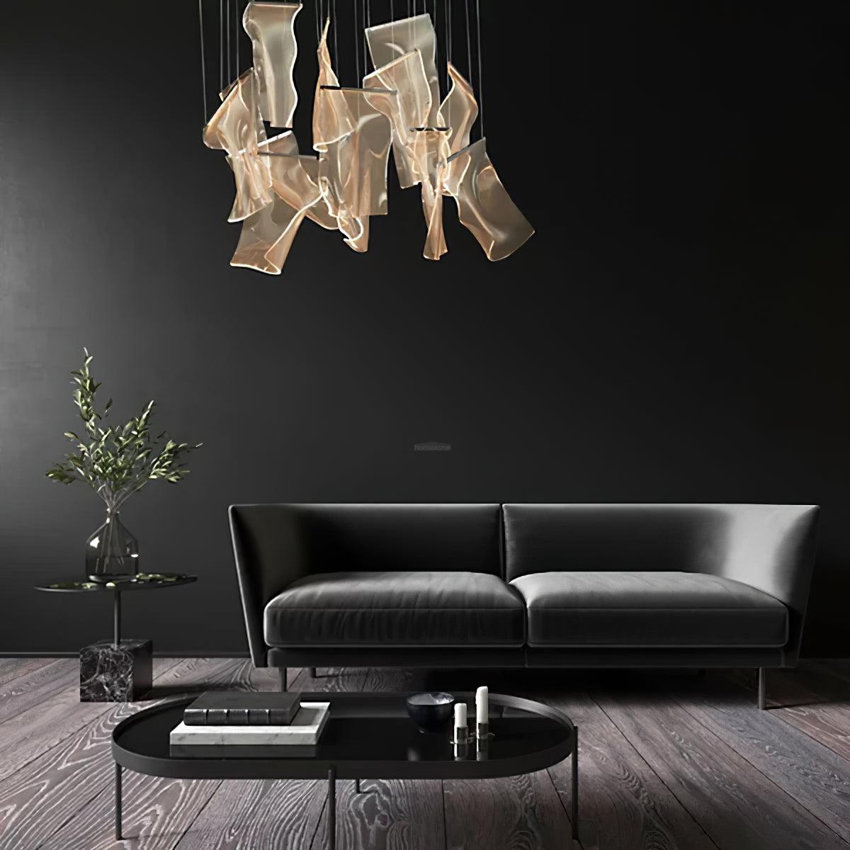 Acrylic Staircase Chandelier - Helia-1-Luxehomezone