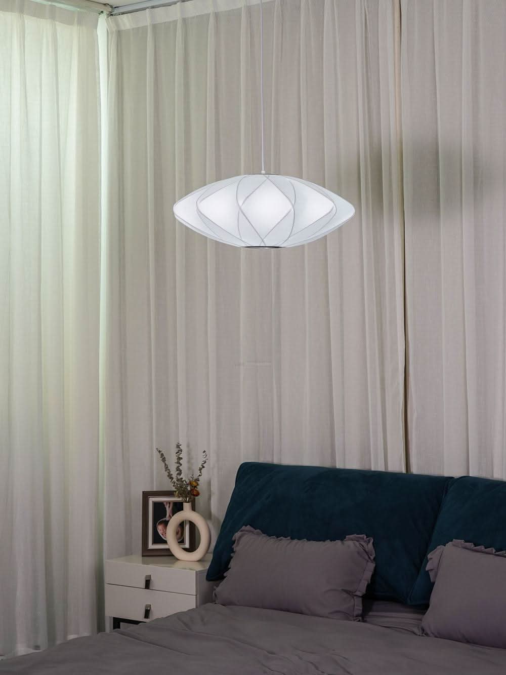 Bubble Pendant Light with Artificial Silk Lampshade - Luxehomezone