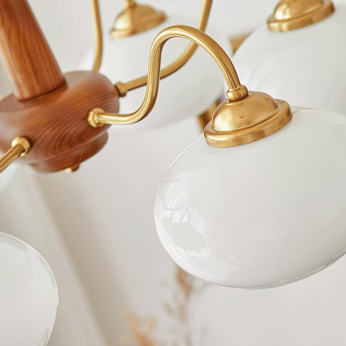 Persimmon Chandelier with 3/4/6 heads - Glass Chandelier, Persimmon-1-Luxehomezone
