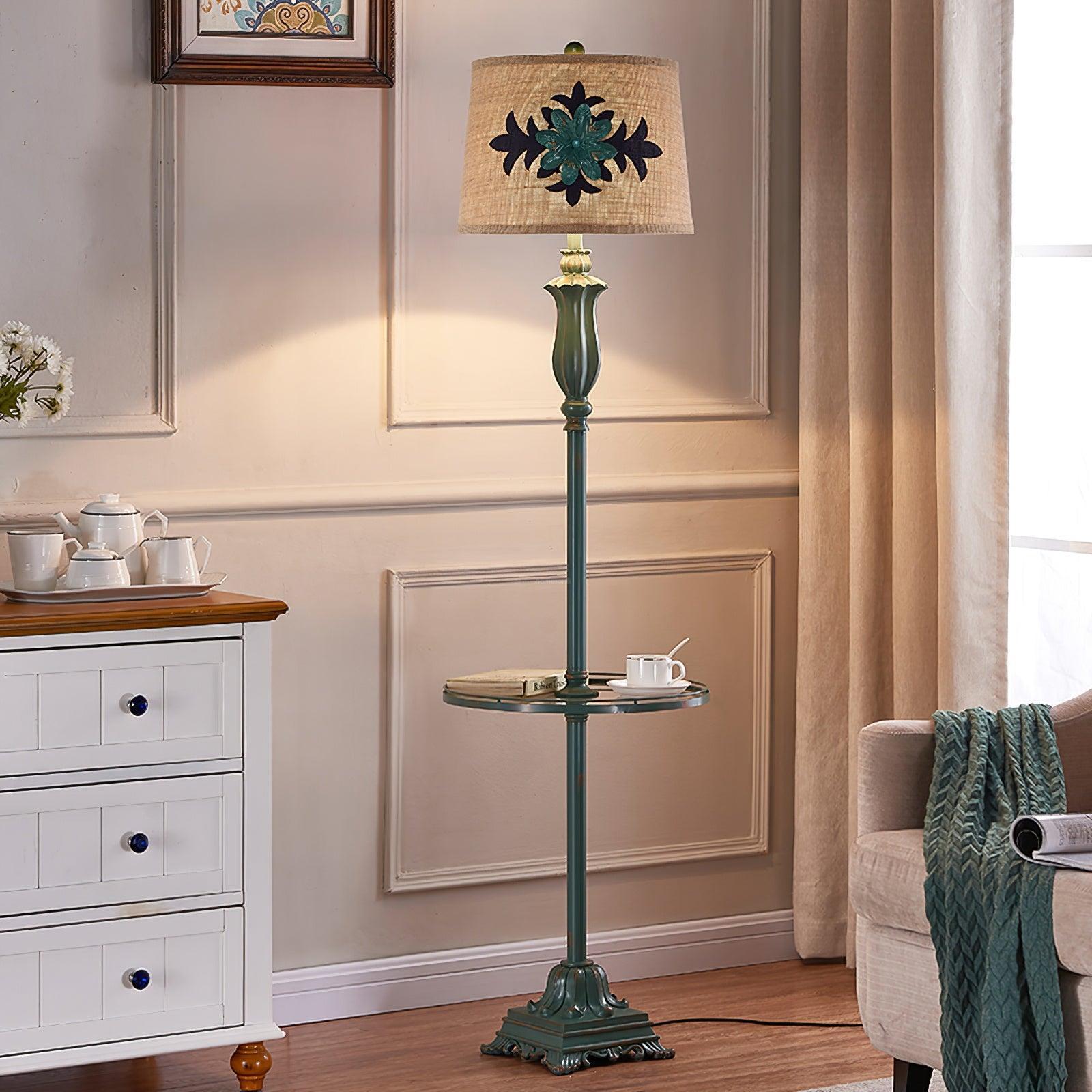 Lark Floor Lamp ∅ 16.5″ - Drapery-1-Luxehomezone