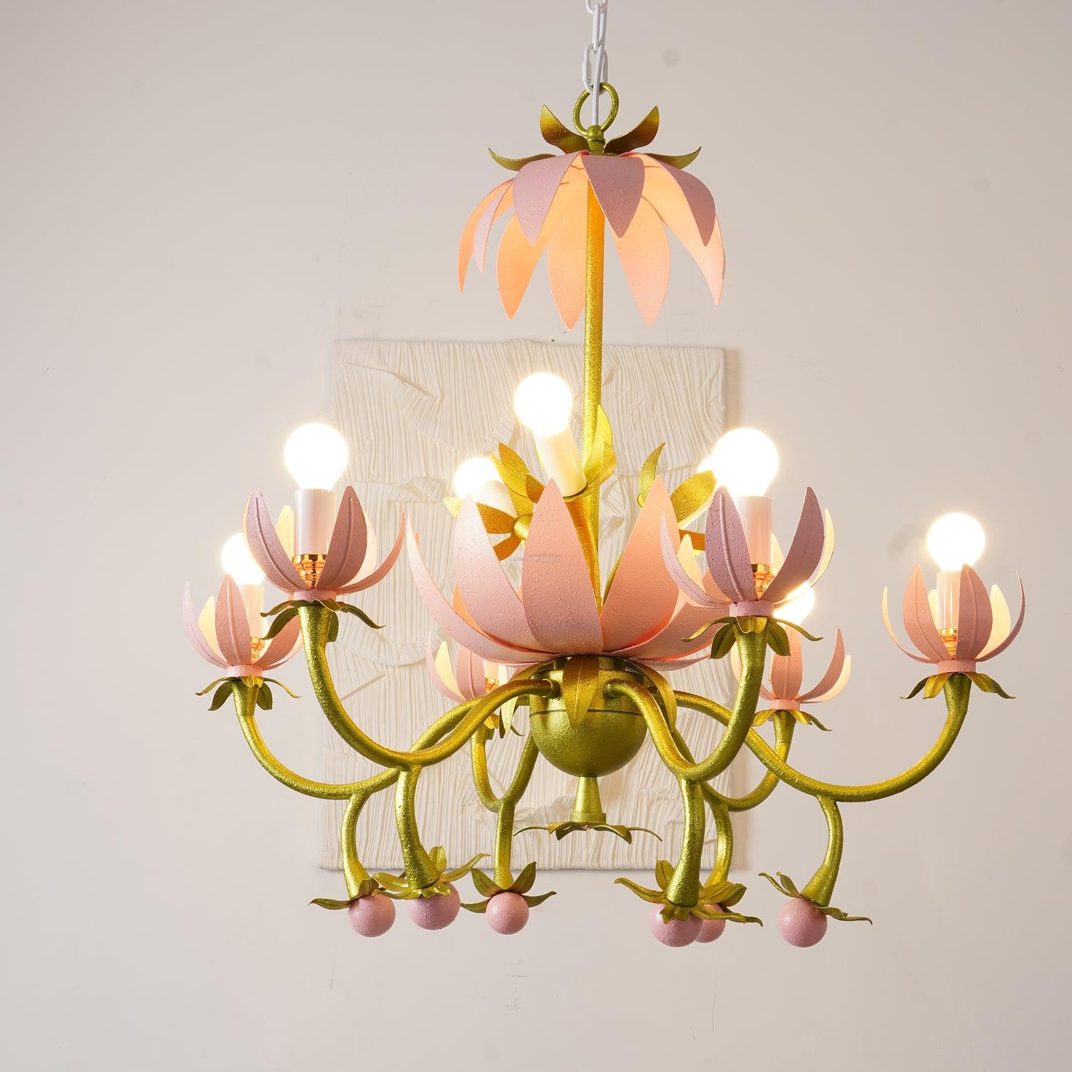 Mardi Gras Blossom Chandelier  Φ 25.6″ - -1-Luxehomezone