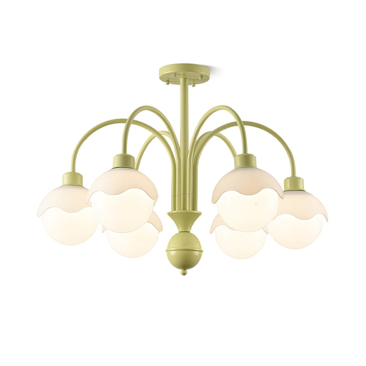 Creamy Lychee Matcha Chandelier with 4/6 heads - Zahara-1-Luxehomezone