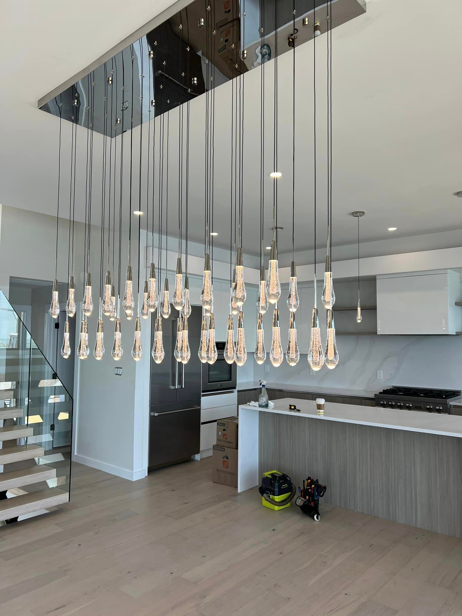 Solitaire Linear Chandelier 37"/ 50"/ 70"/ 87"/ 120"