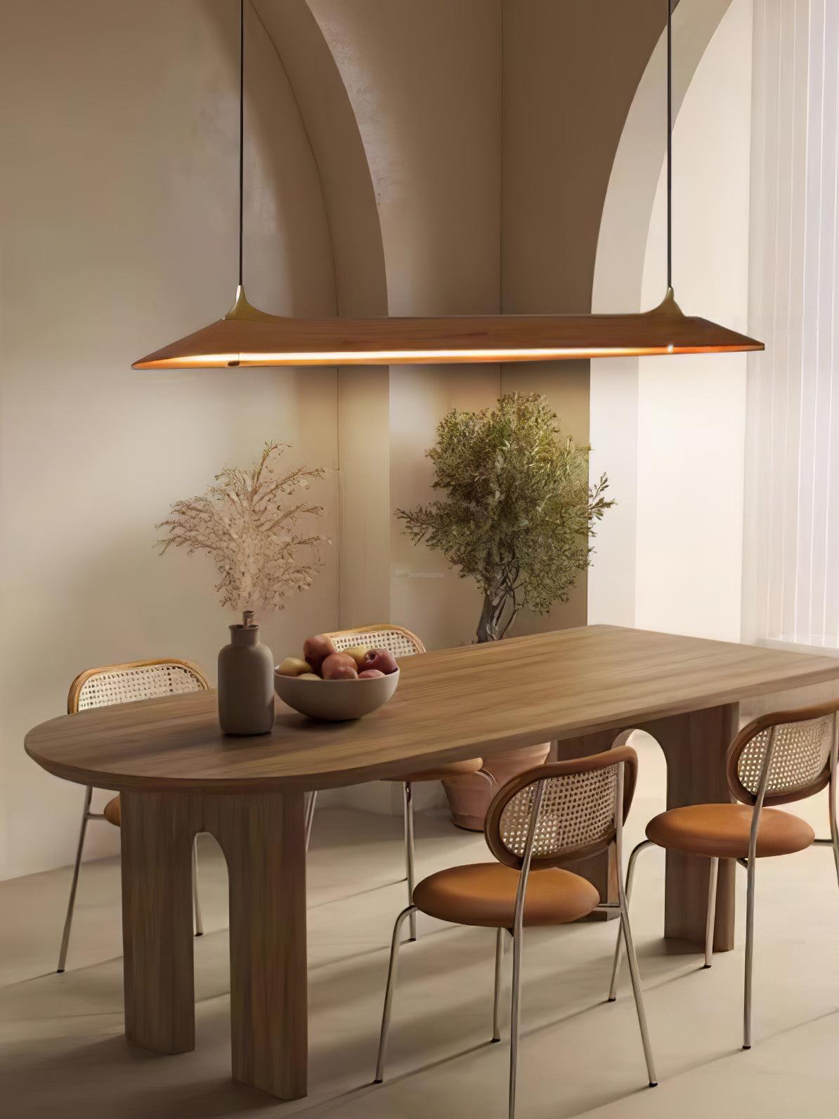 Luxehomezone Wooden Linear Chandelier - Bar-1-Luxehomezone